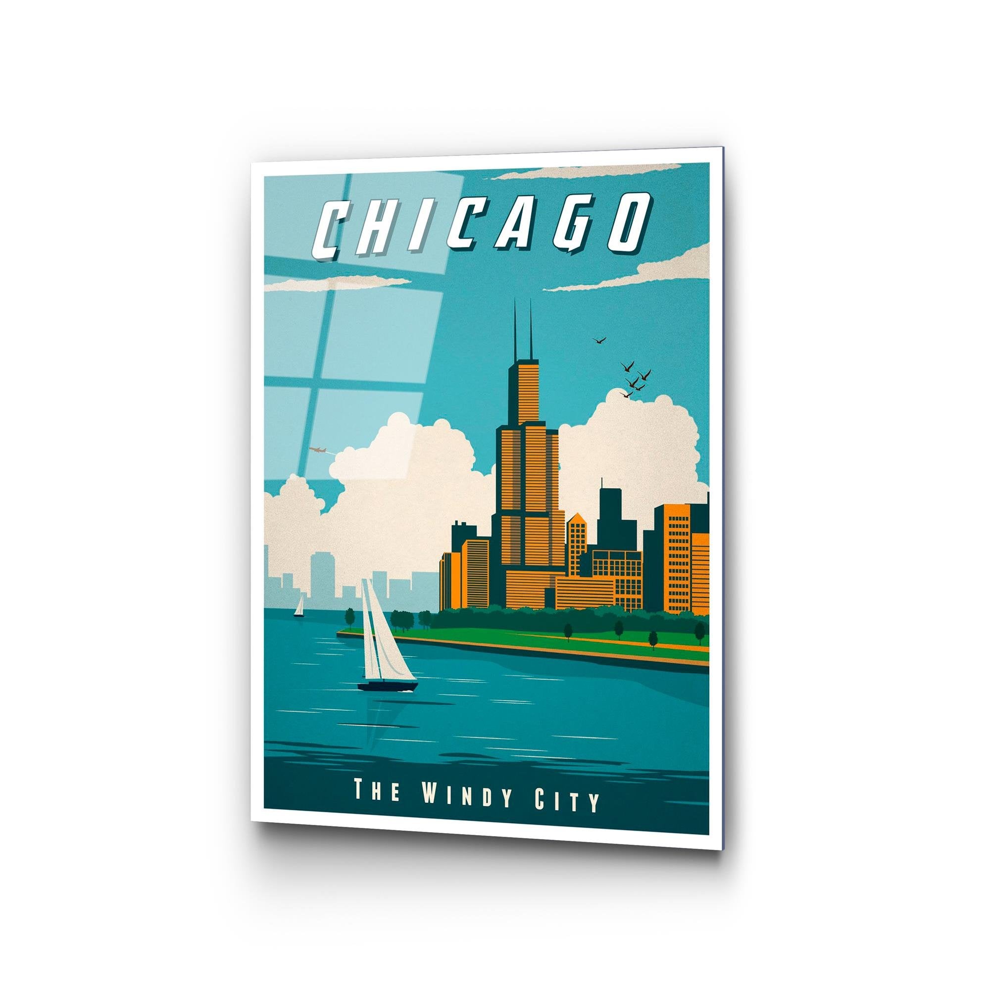 UV-1006 Baskılı Cam Dikdörtgen Duvar Tablosu | ByLamp