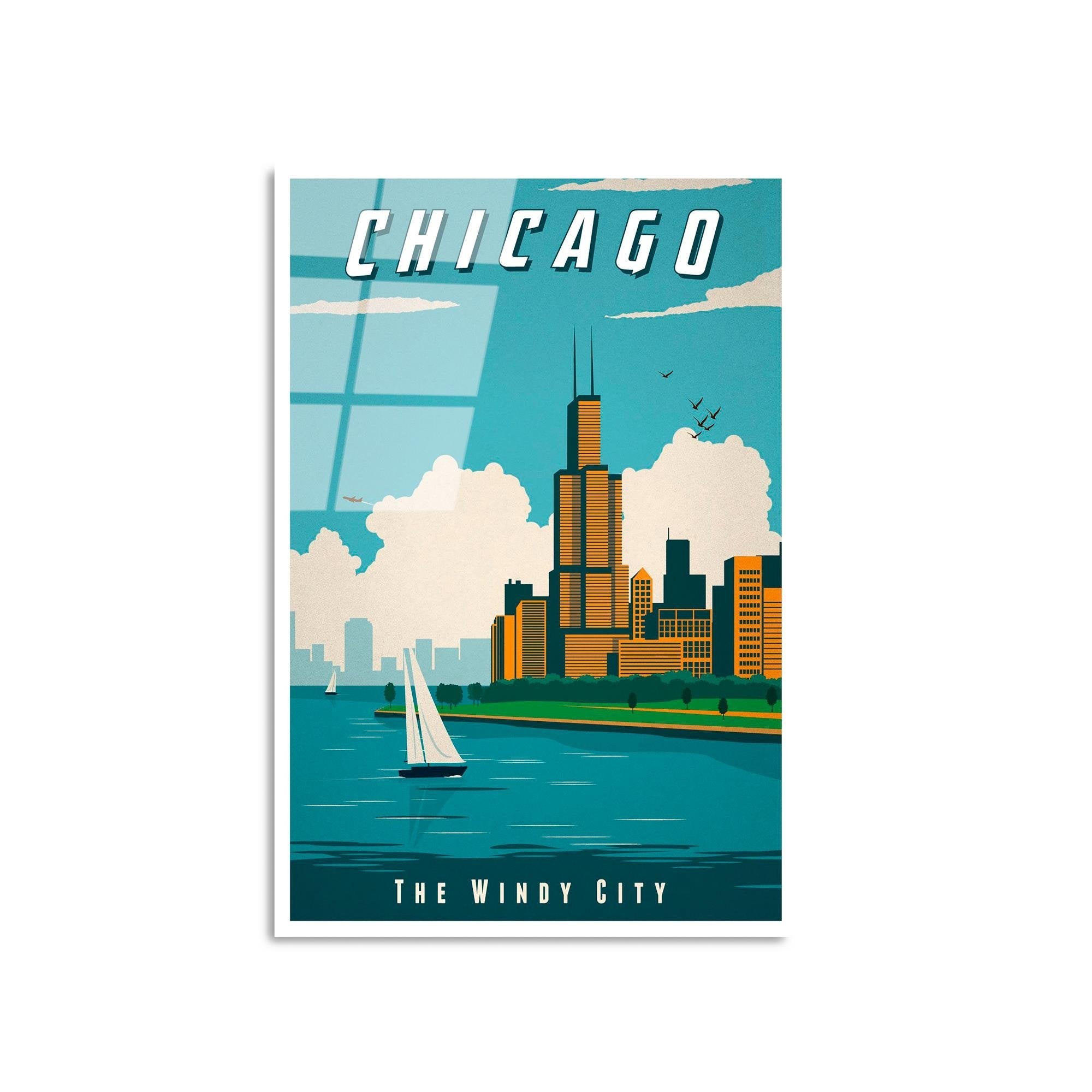 UV-1006 Baskılı Cam Dikdörtgen Duvar Tablosu | ByLamp