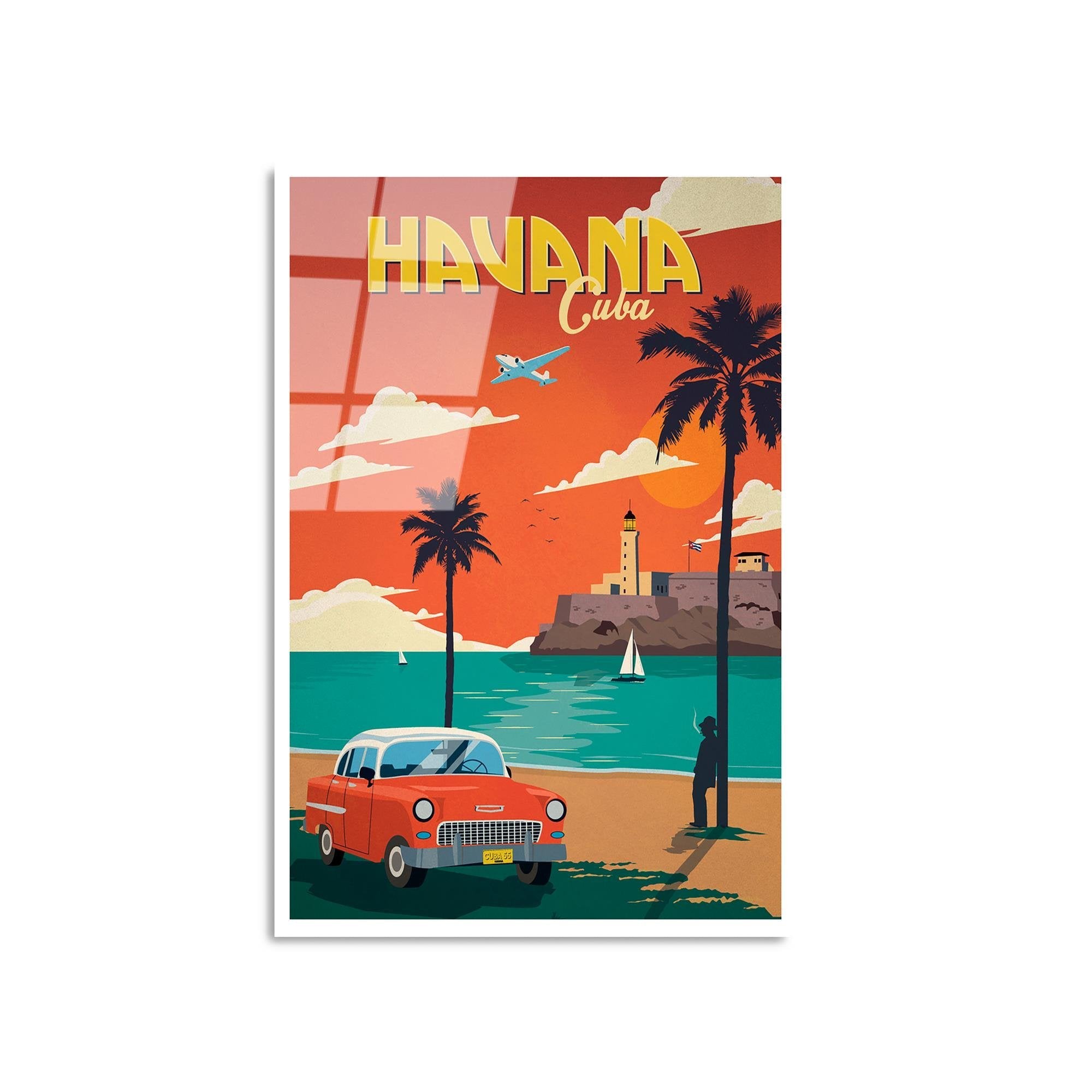 UV-1007 Baskılı Cam Dikdörtgen Duvar Tablosu | ByLamp