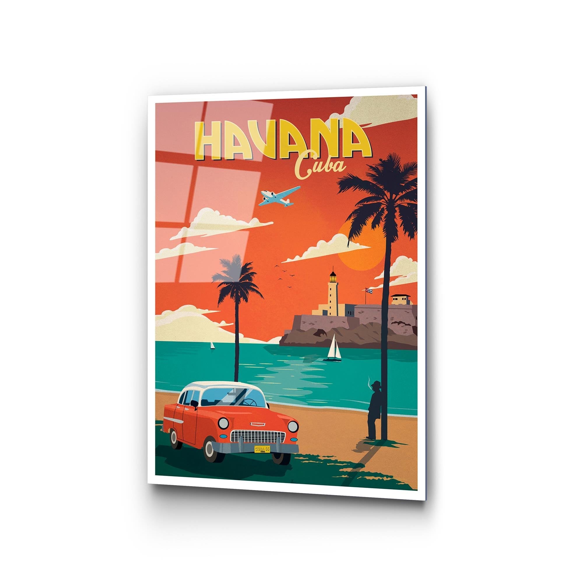 UV-1007 Baskılı Cam Dikdörtgen Duvar Tablosu | ByLamp