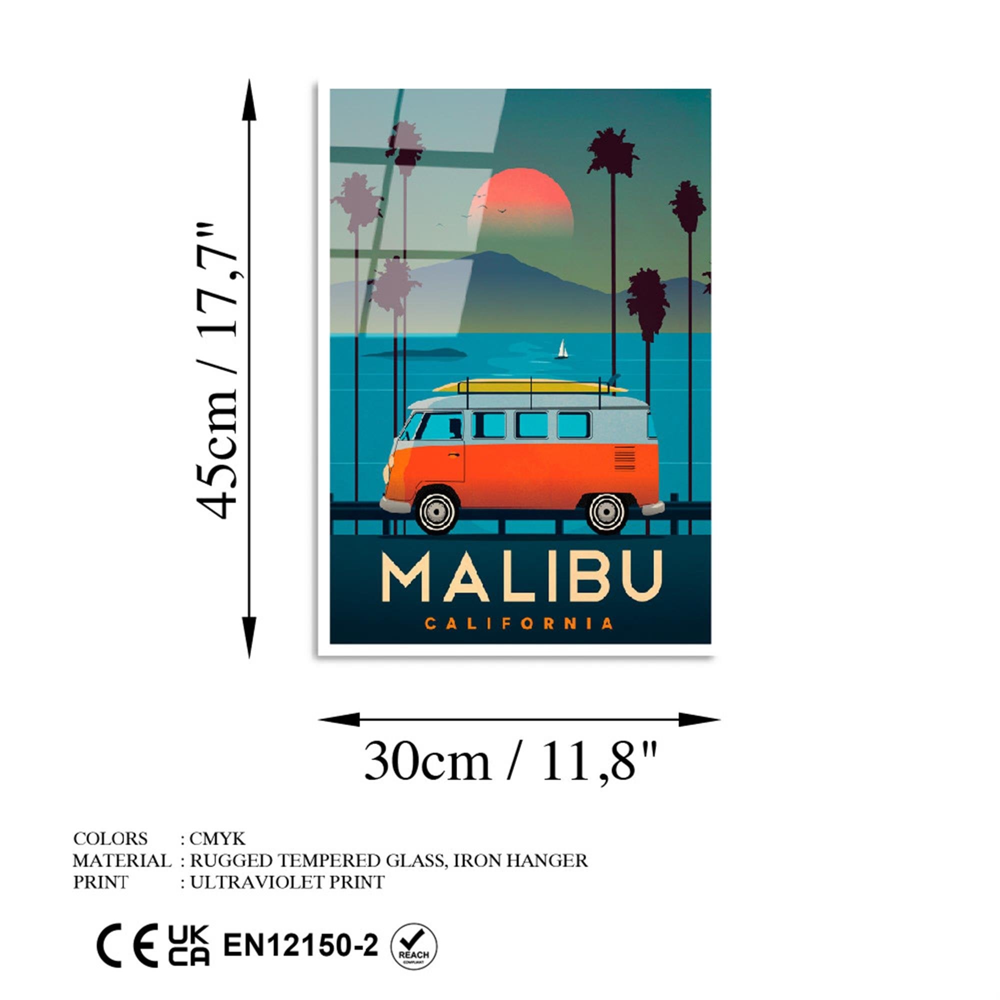 UV-1008 Baskılı Cam Dikdörtgen Duvar Tablosu | ByLamp