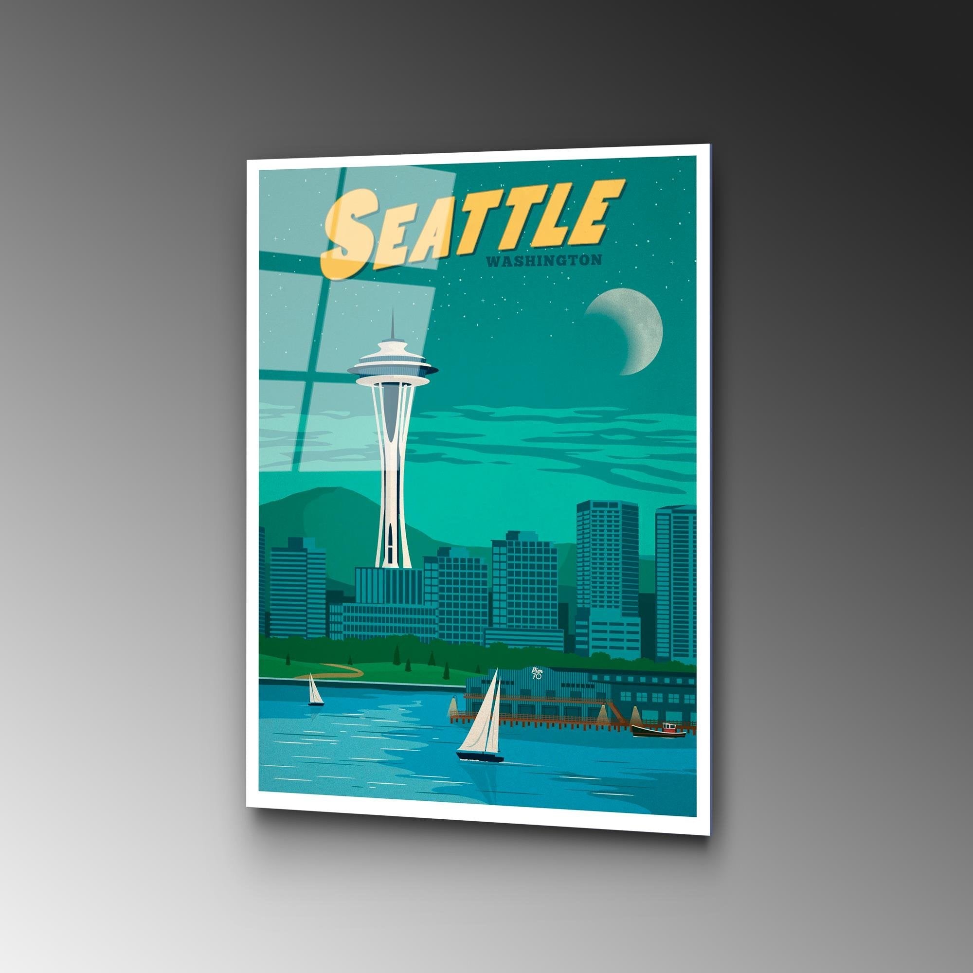 UV-1011 Baskılı Cam Dikdörtgen Duvar Tablosu | ByLamp