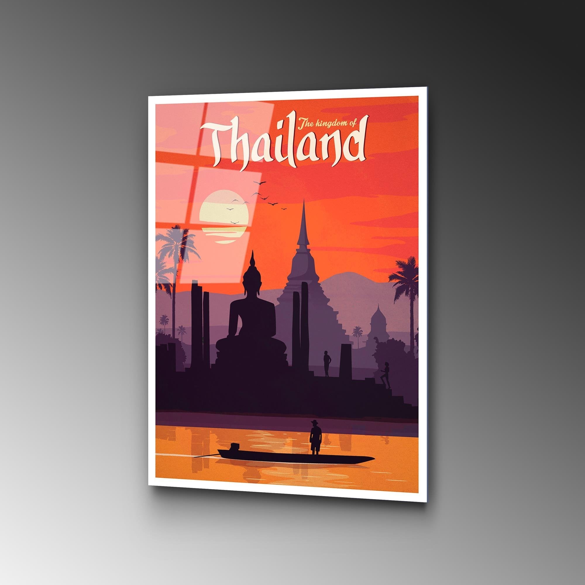 UV-1012 Baskılı Cam Dikdörtgen Duvar Tablosu | ByLamp