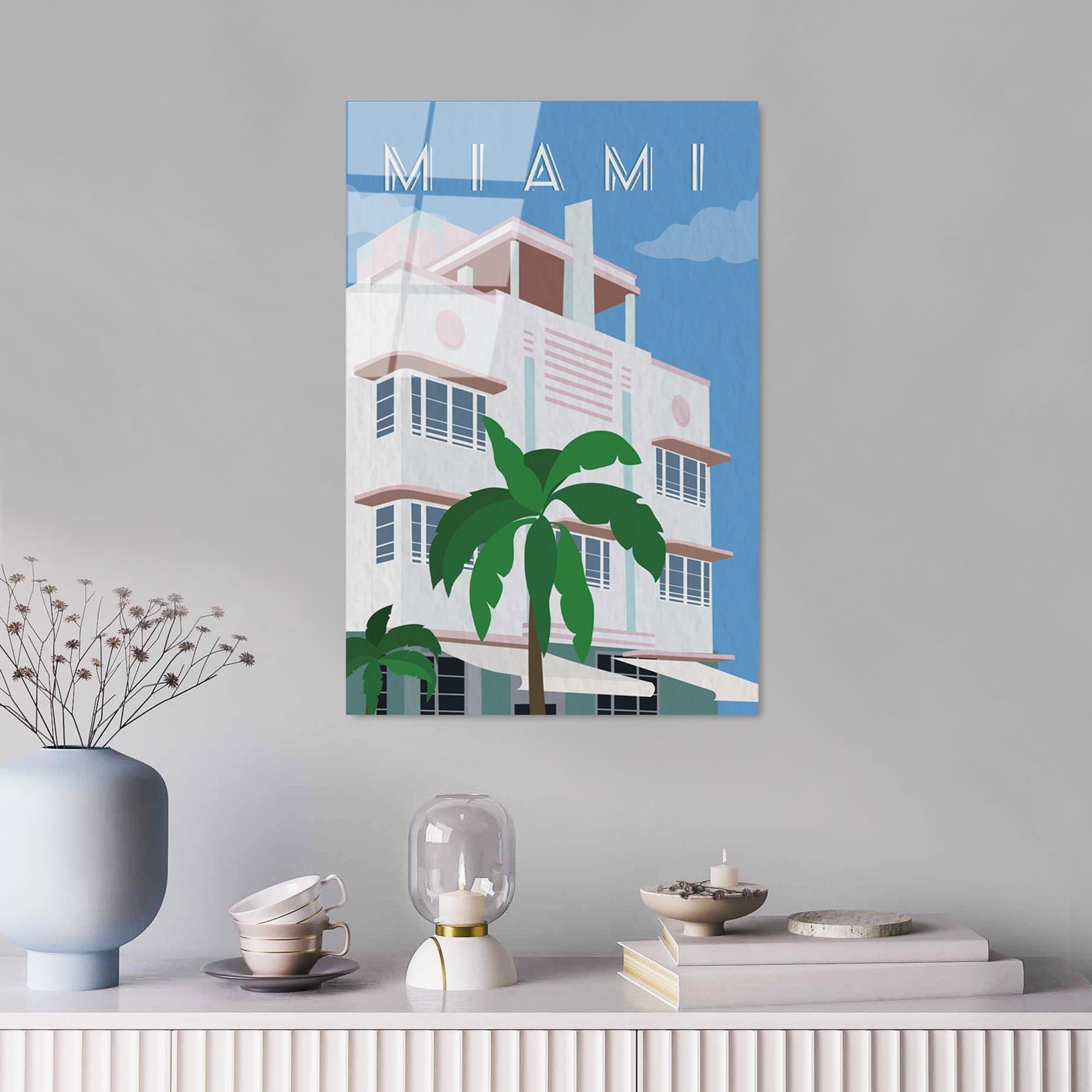 UV-1014 Baskılı Cam Dikdörtgen Duvar Tablosu | ByLamp