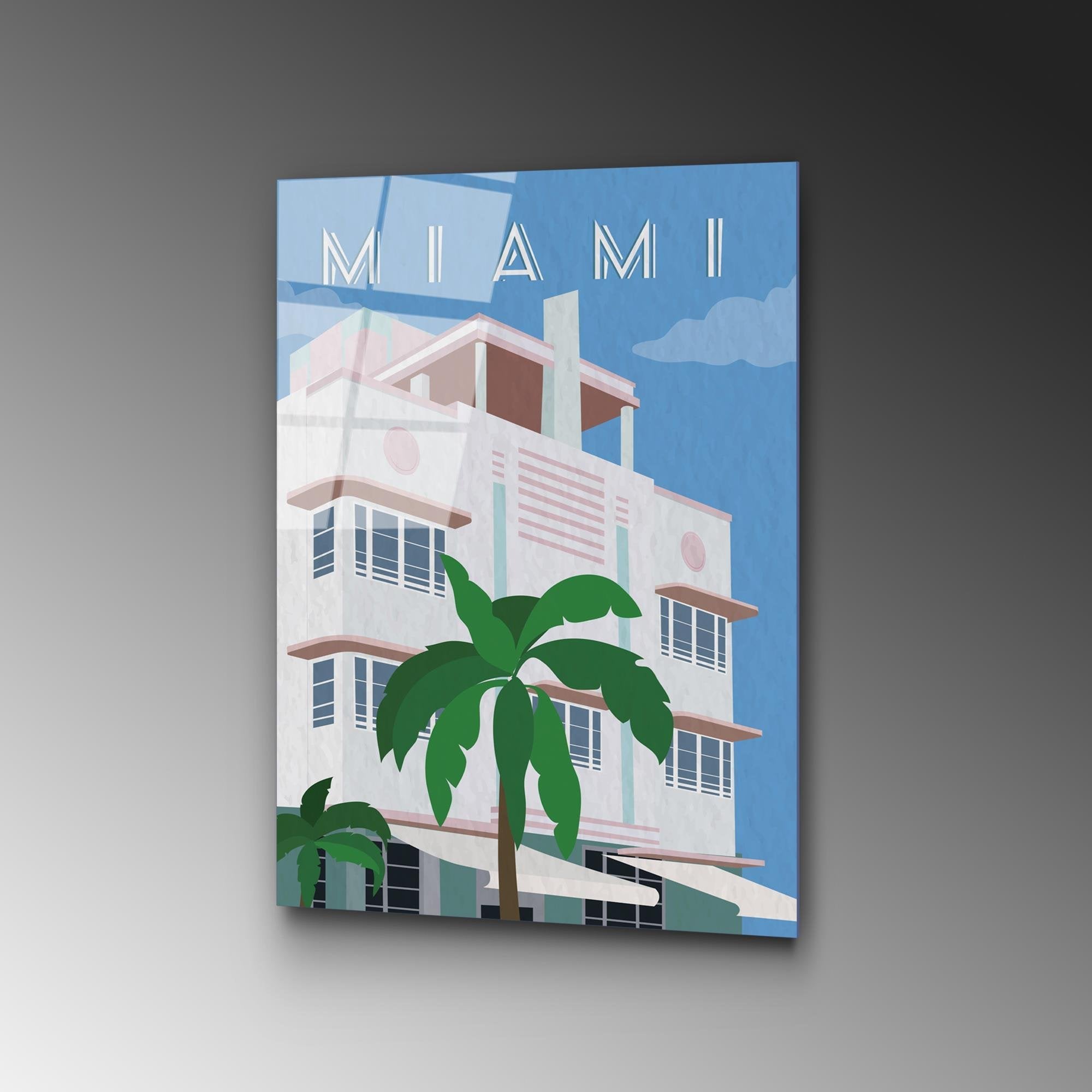 UV-1014 Baskılı Cam Dikdörtgen Duvar Tablosu | ByLamp