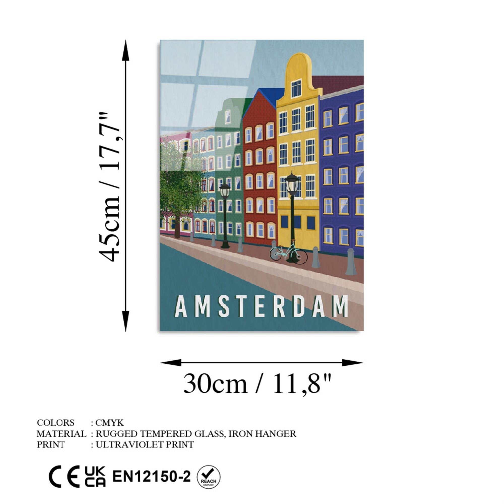 UV-1015 Baskılı Cam Dikdörtgen Duvar Tablosu | ByLamp