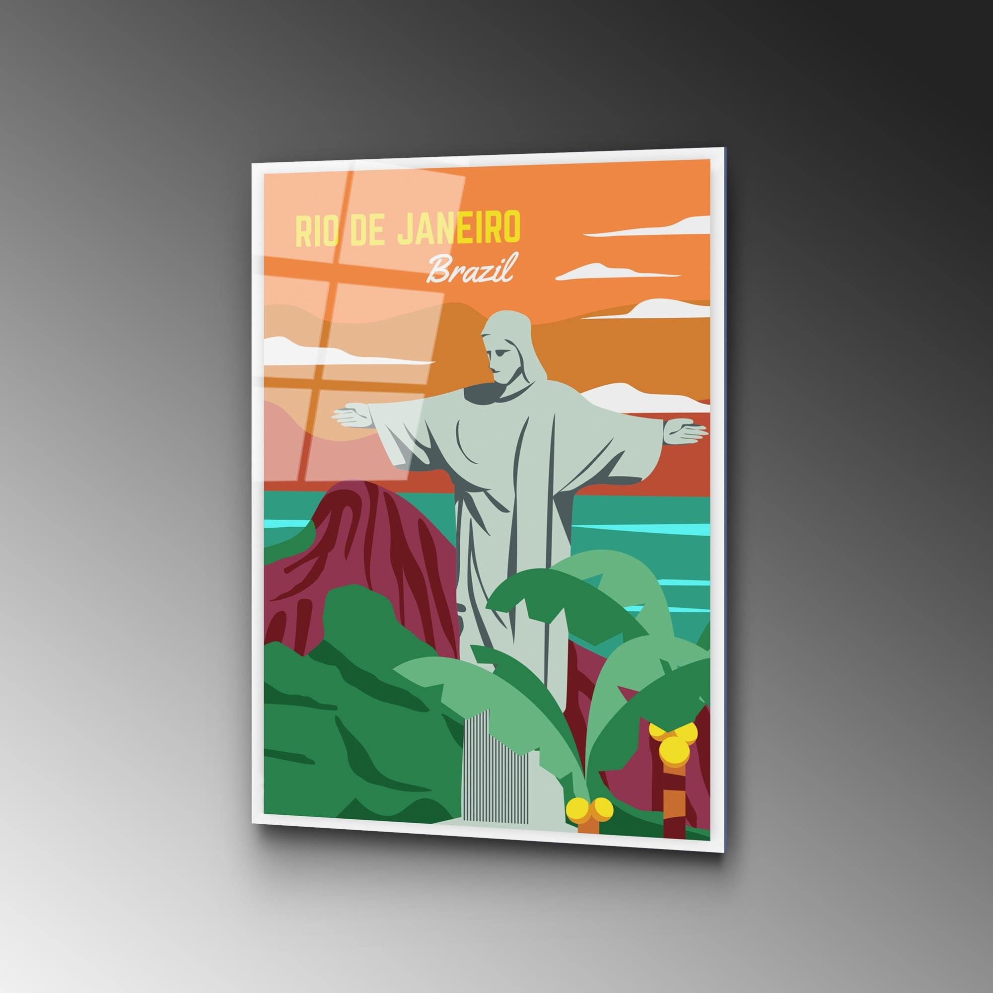 UV-1016 Baskılı Cam Dikdörtgen Duvar Tablosu | ByLamp