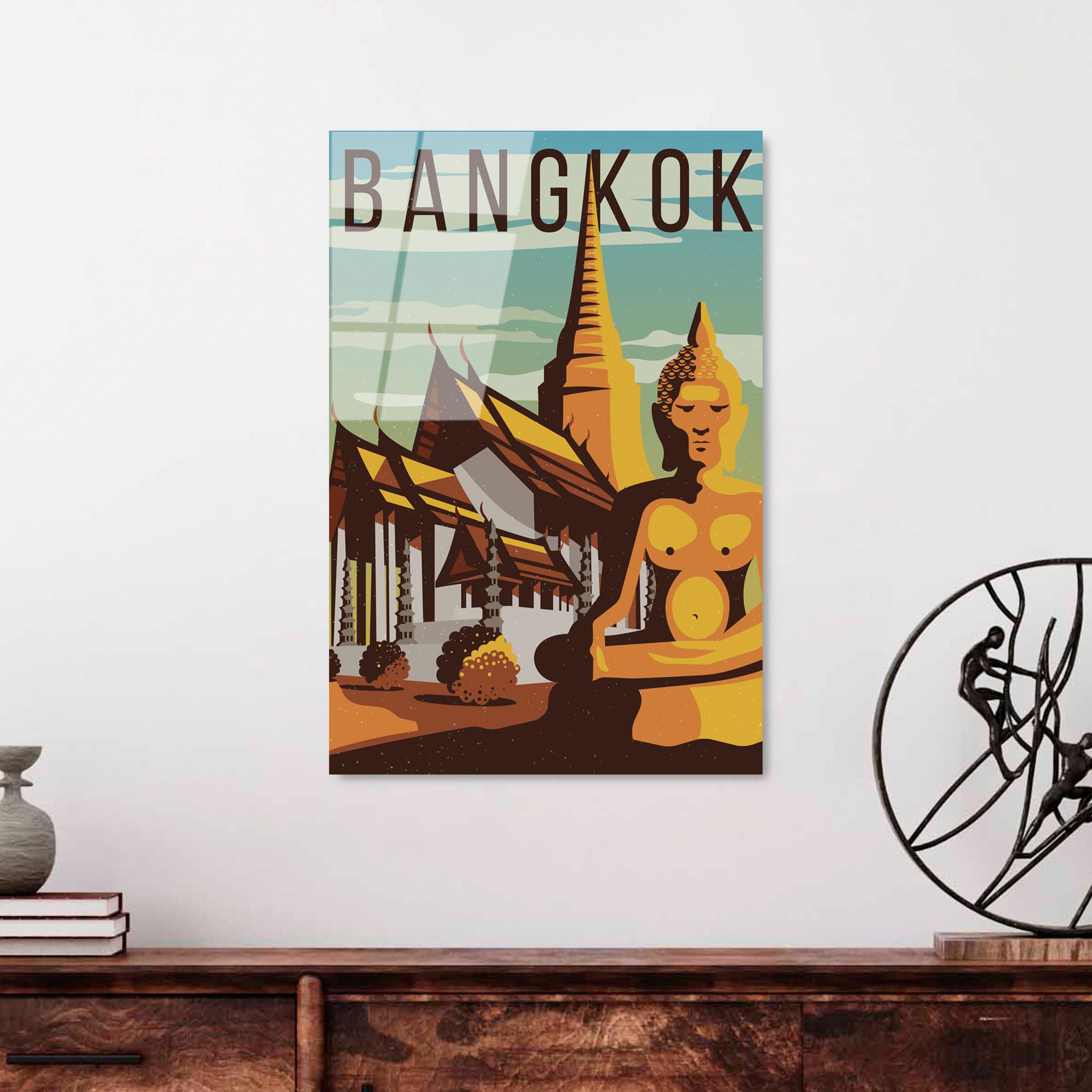 UV-1018 Baskılı Cam Dikdörtgen Duvar Tablosu | ByLamp