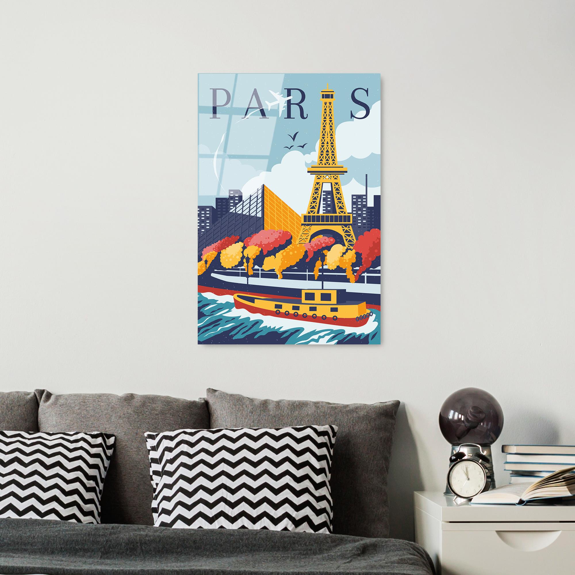 UV-1019 Baskılı Cam Dikdörtgen Duvar Tablosu | ByLamp