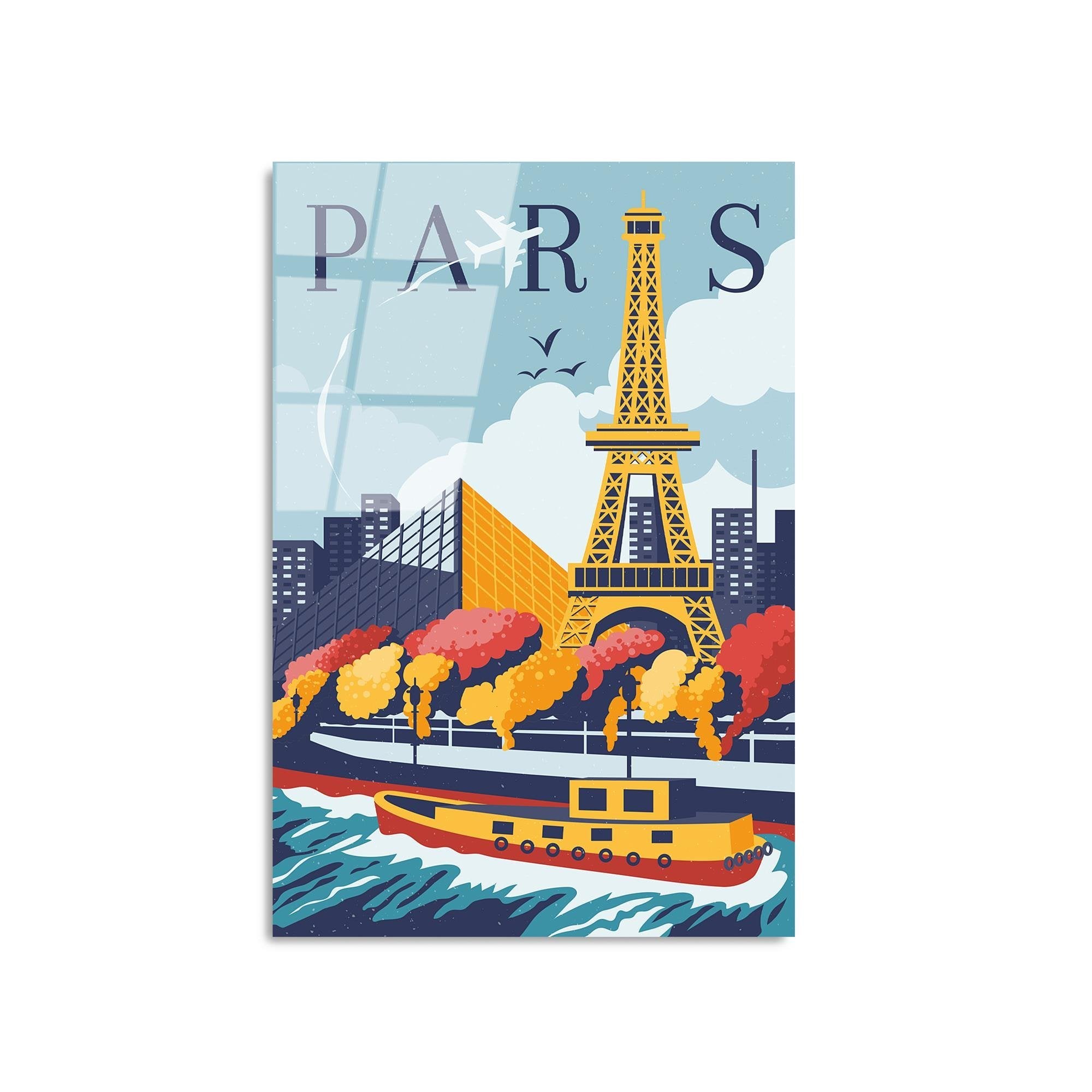 UV-1019 Baskılı Cam Dikdörtgen Duvar Tablosu | ByLamp