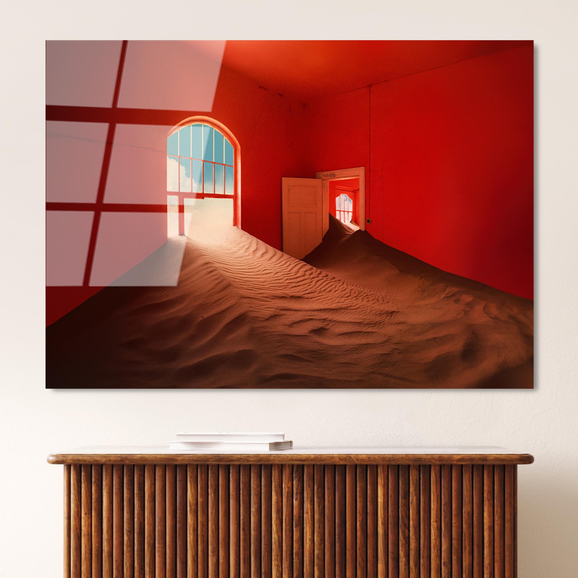 UV-101 Baskılı Cam Dikdörtgen Duvar Tablosu | ByLamp