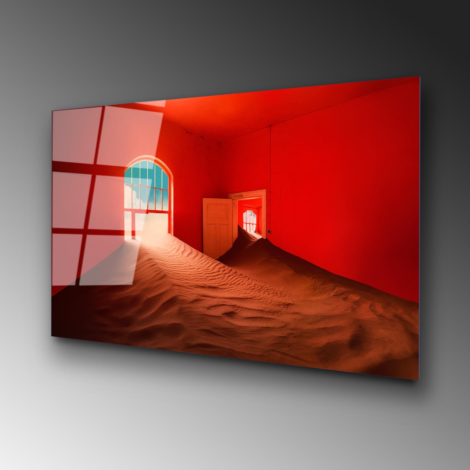 UV-101 Baskılı Cam Dikdörtgen Duvar Tablosu | ByLamp