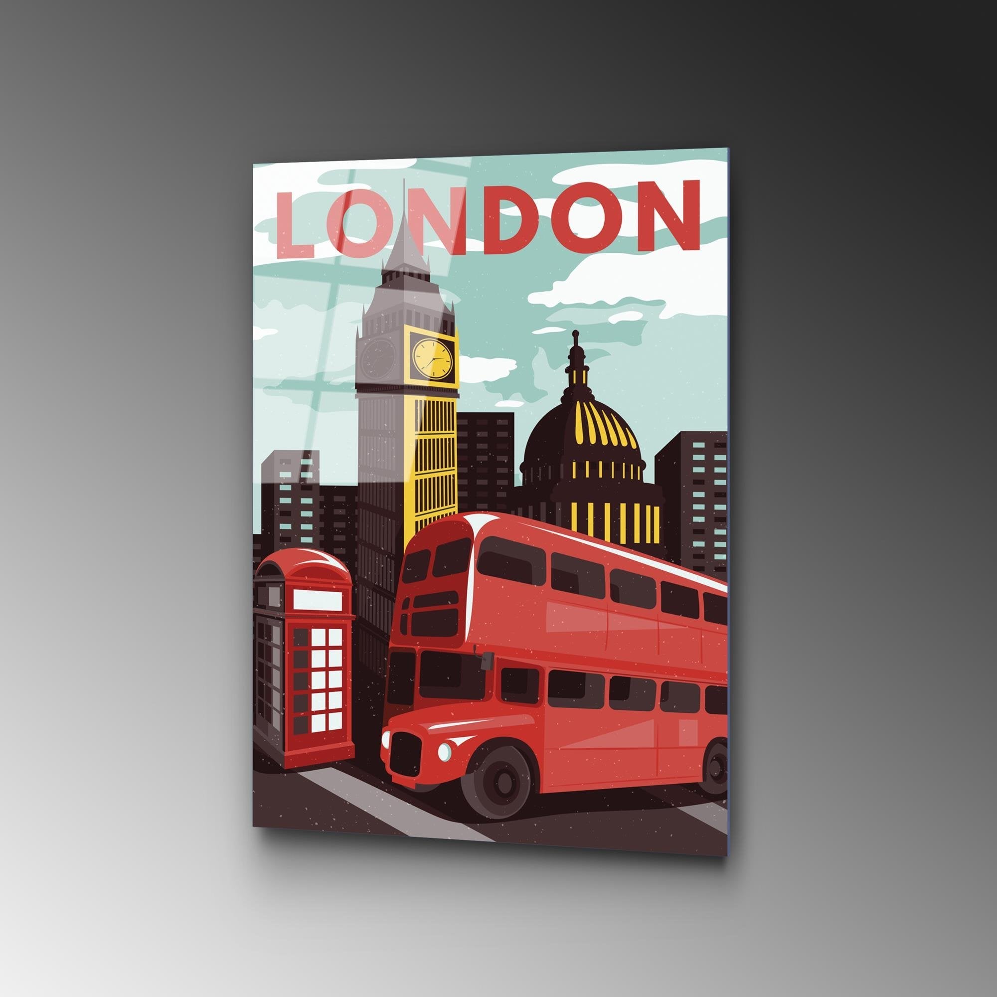 UV-1020 Baskılı Cam Dikdörtgen Duvar Tablosu | ByLamp