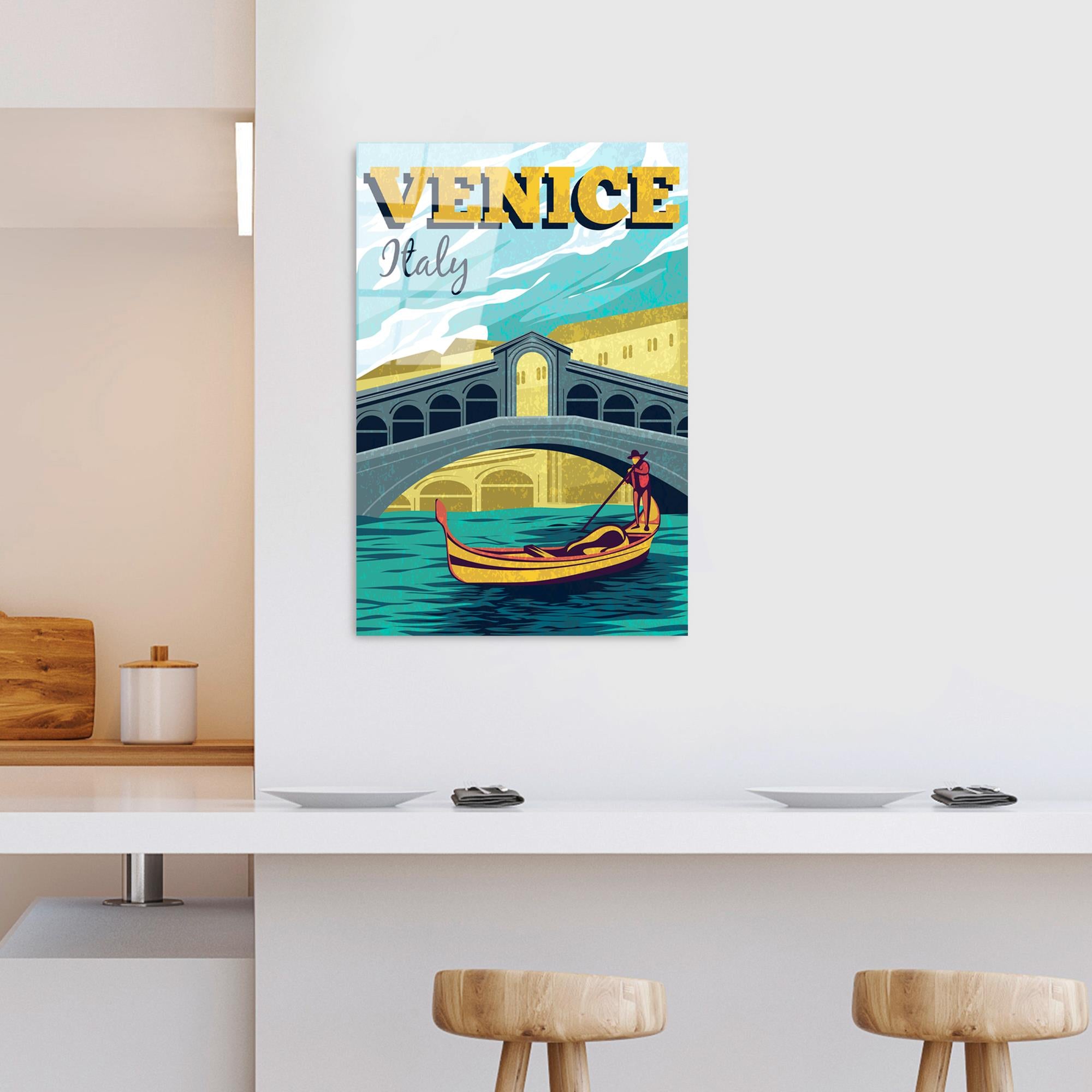 UV-1022 Baskılı Cam Dikdörtgen Duvar Tablosu | ByLamp