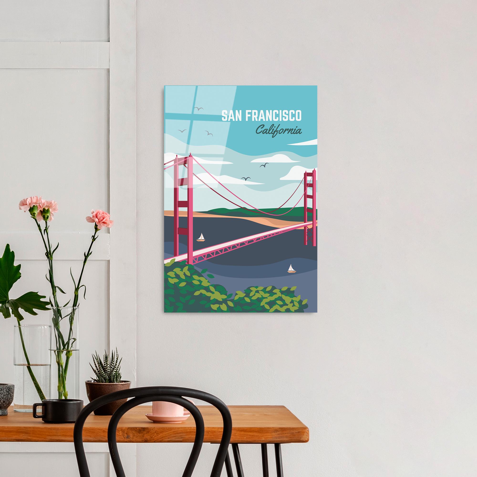 UV-1023 Baskılı Cam Dikdörtgen Duvar Tablosu | ByLamp