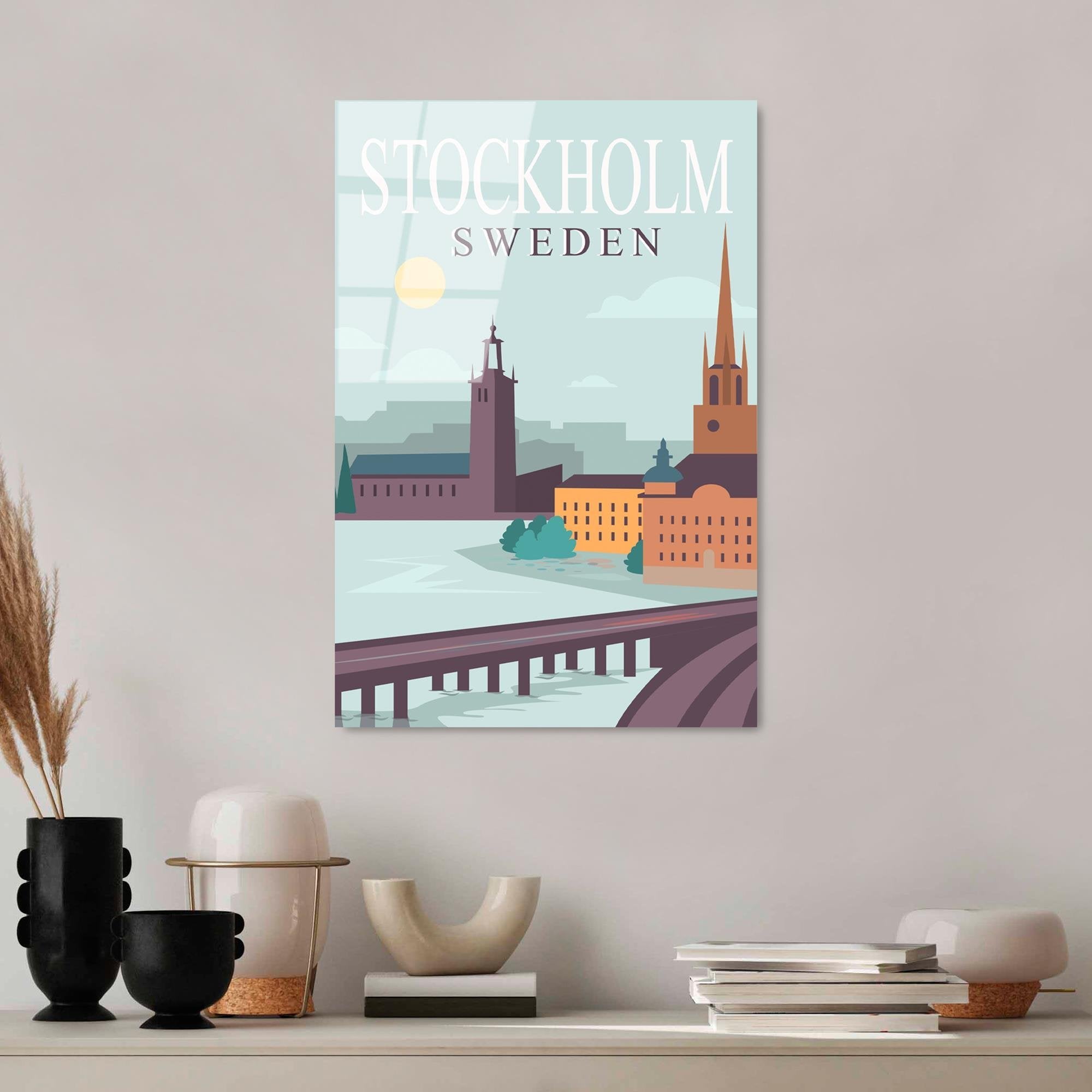 UV-1024 Baskılı Cam Dikdörtgen Duvar Tablosu | ByLamp