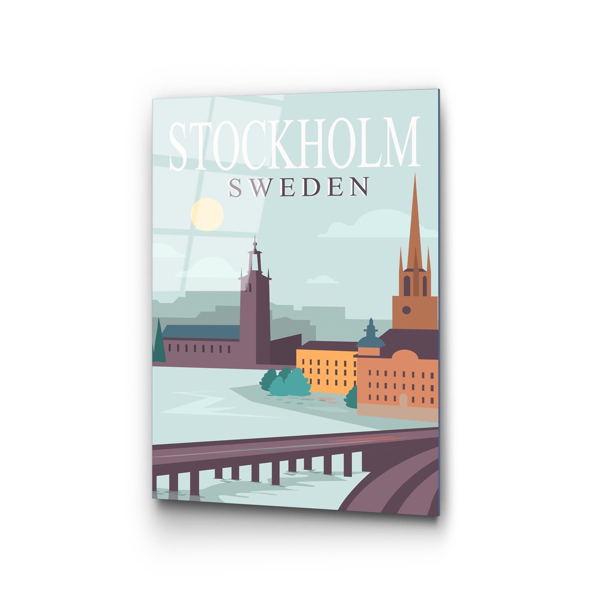 UV-1024 Baskılı Cam Dikdörtgen Duvar Tablosu | ByLamp