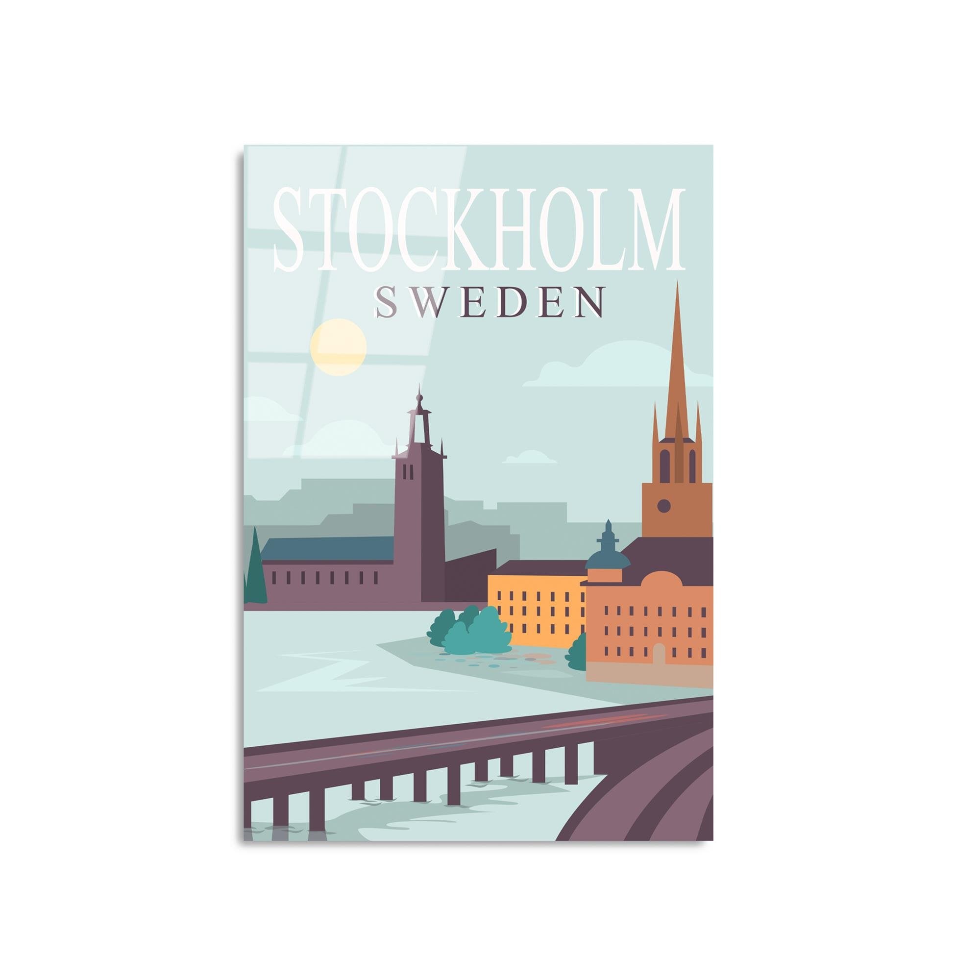 UV-1024 Baskılı Cam Dikdörtgen Duvar Tablosu | ByLamp