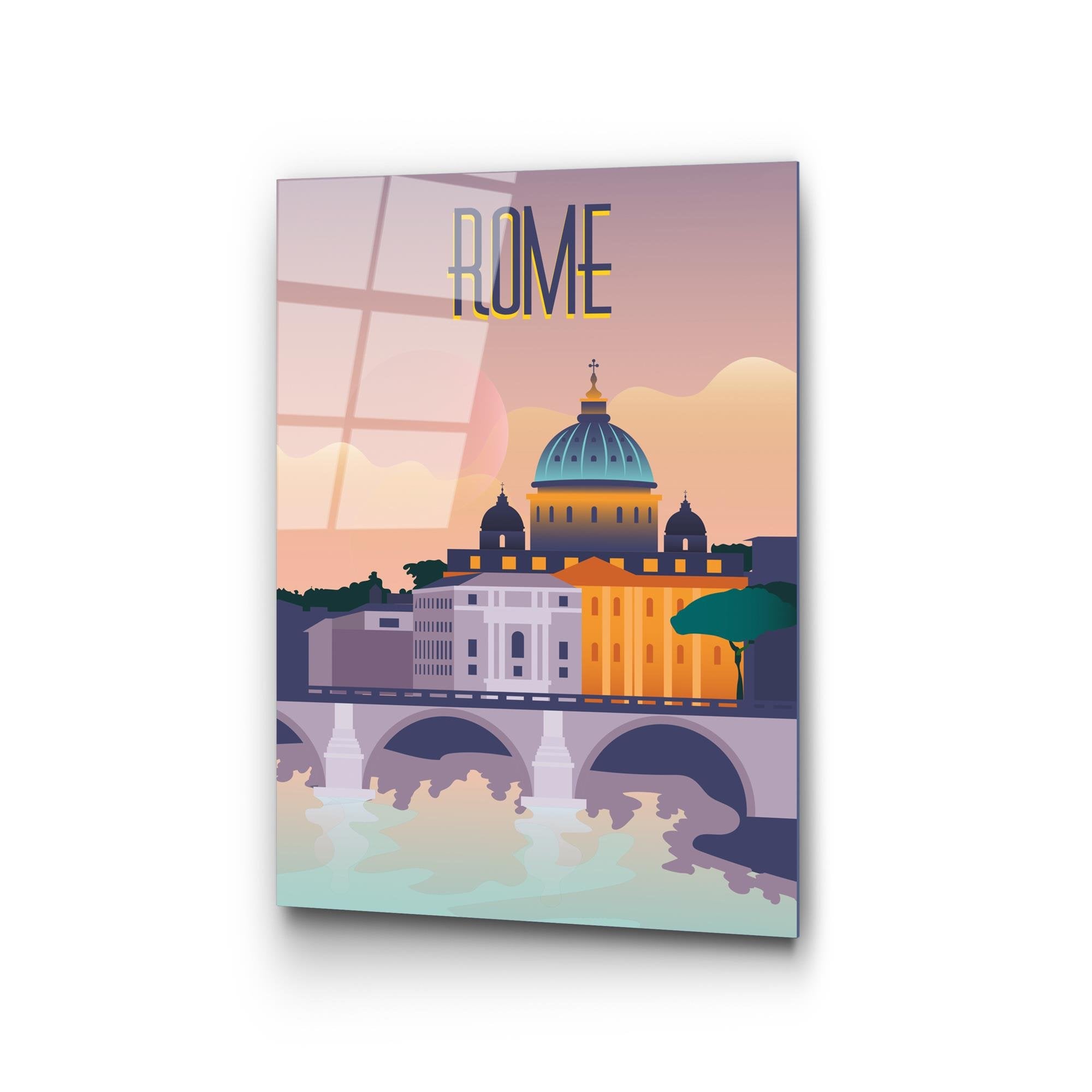 UV-1026 Baskılı Cam Dikdörtgen Duvar Tablosu | ByLamp