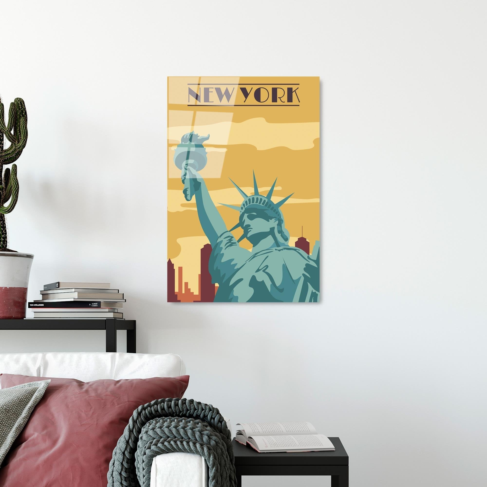 UV-1027 Baskılı Cam Dikdörtgen Duvar Tablosu | ByLamp