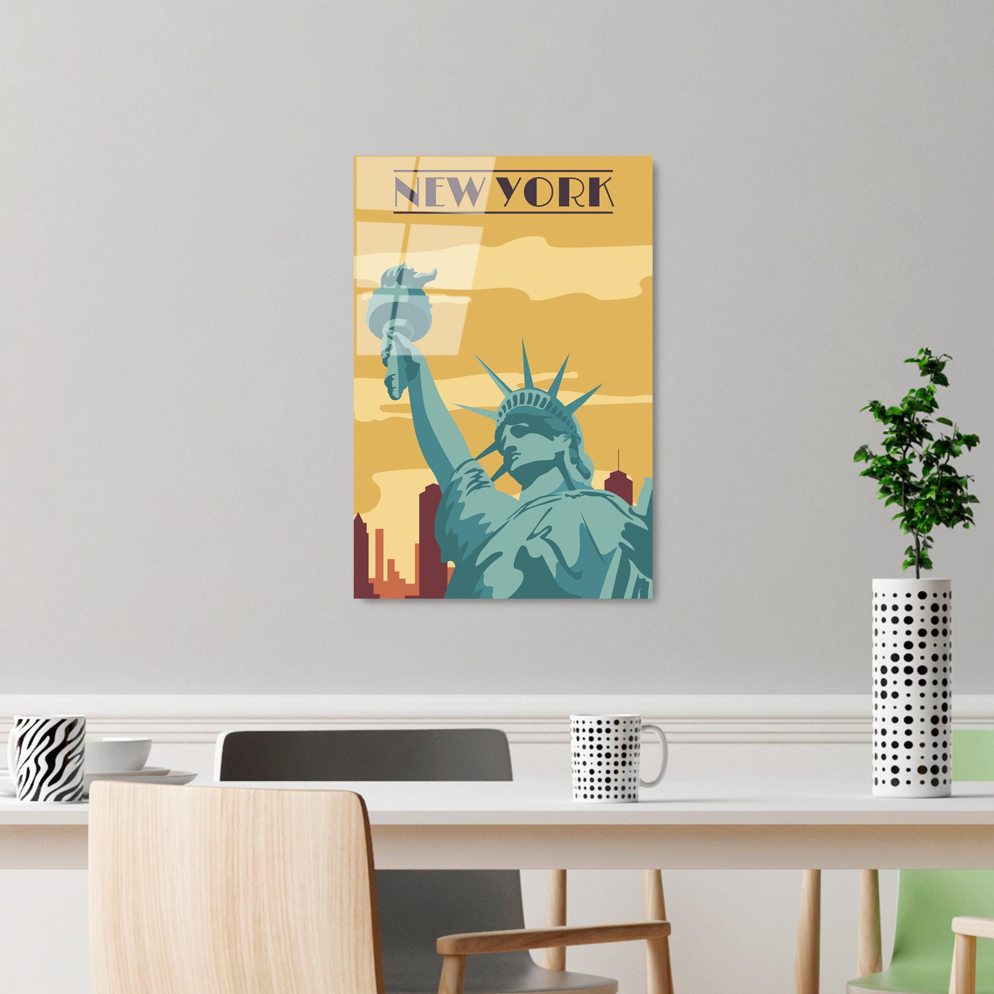 UV-1027 Baskılı Cam Dikdörtgen Duvar Tablosu | ByLamp