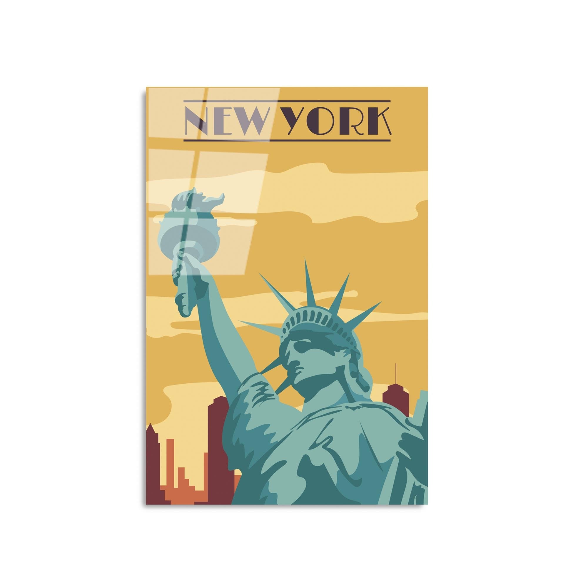 UV-1027 Baskılı Cam Dikdörtgen Duvar Tablosu | ByLamp