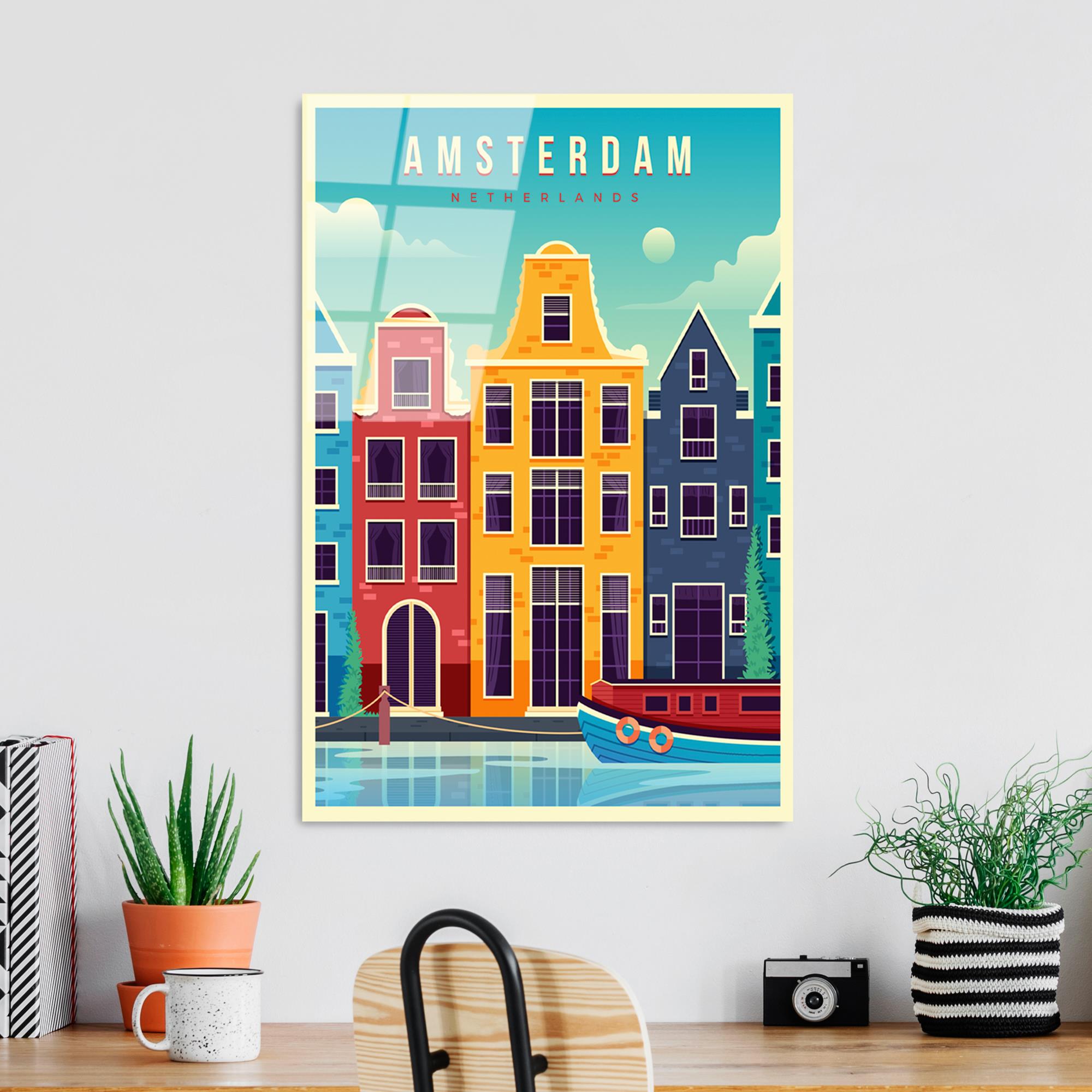 UV-1028 Baskılı Cam Dikdörtgen Duvar Tablosu | ByLamp