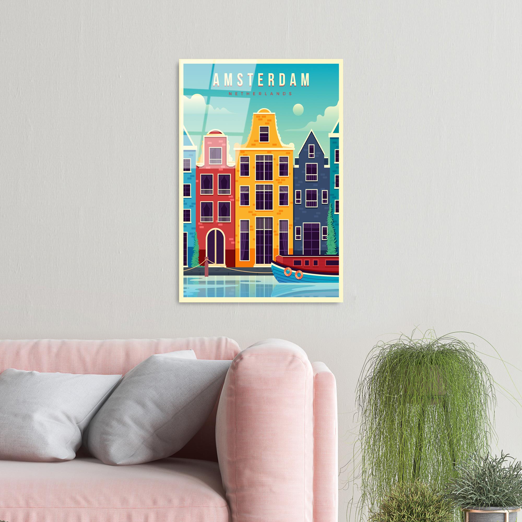 UV-1028 Baskılı Cam Dikdörtgen Duvar Tablosu | ByLamp