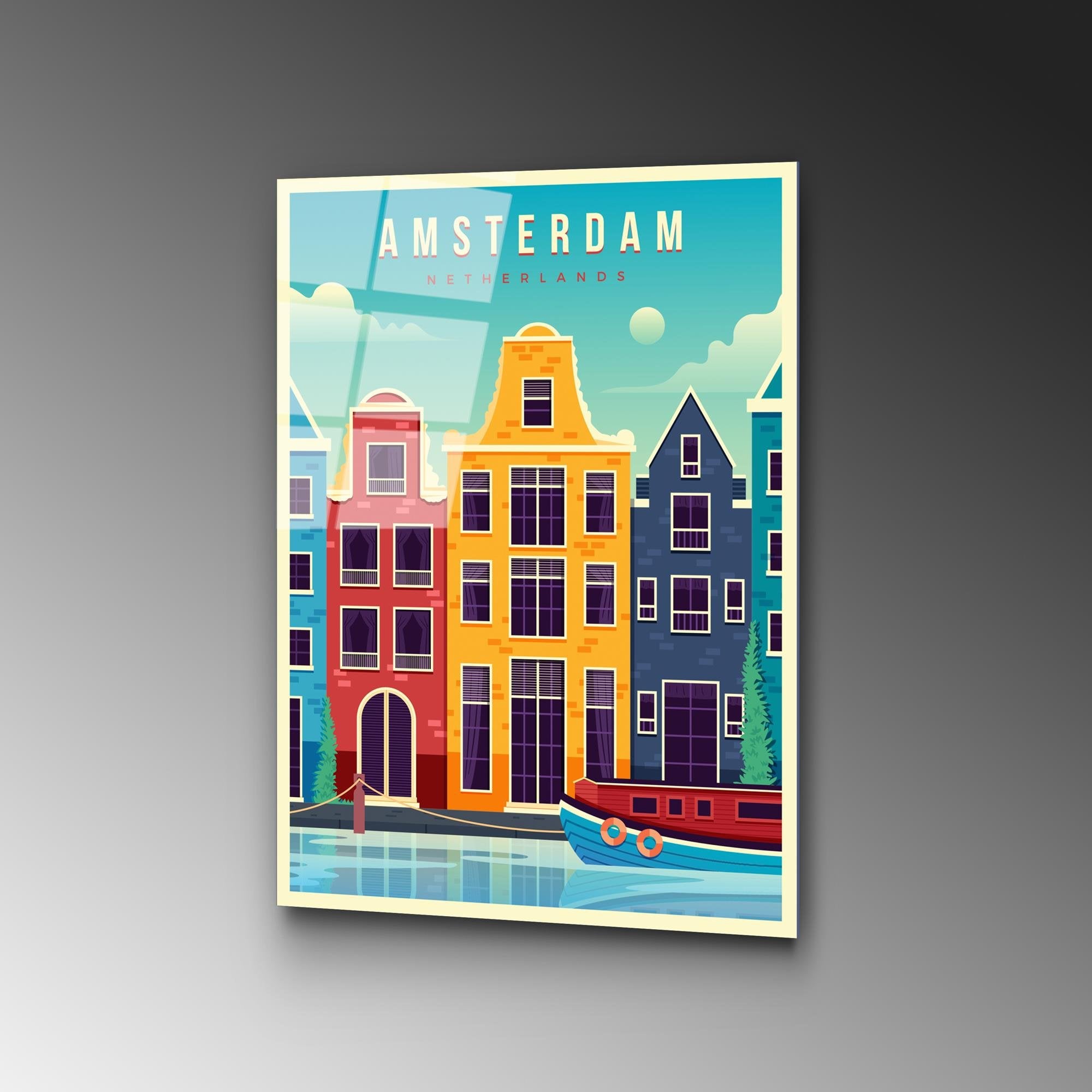 UV-1028 Baskılı Cam Dikdörtgen Duvar Tablosu | ByLamp