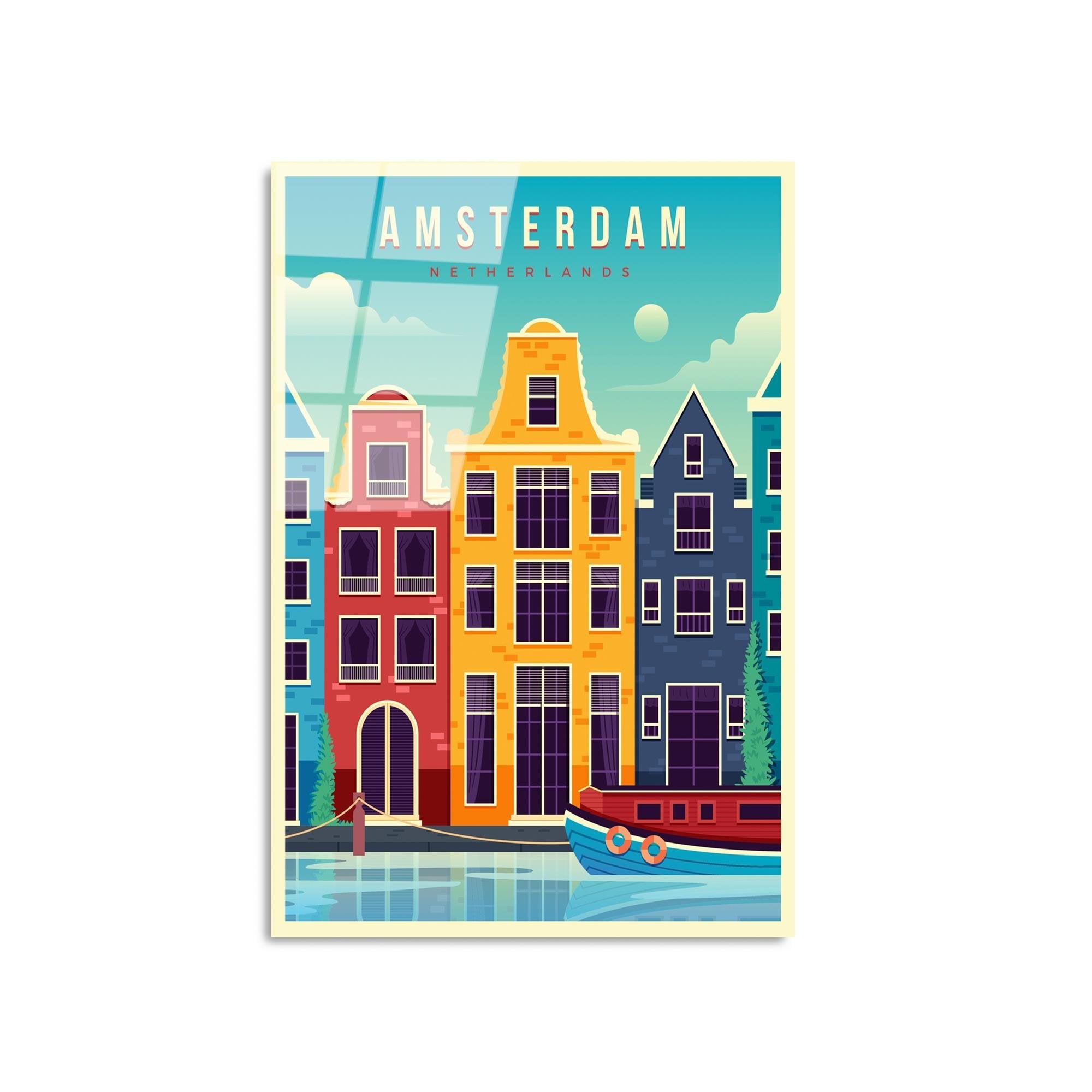 UV-1028 Baskılı Cam Dikdörtgen Duvar Tablosu | ByLamp