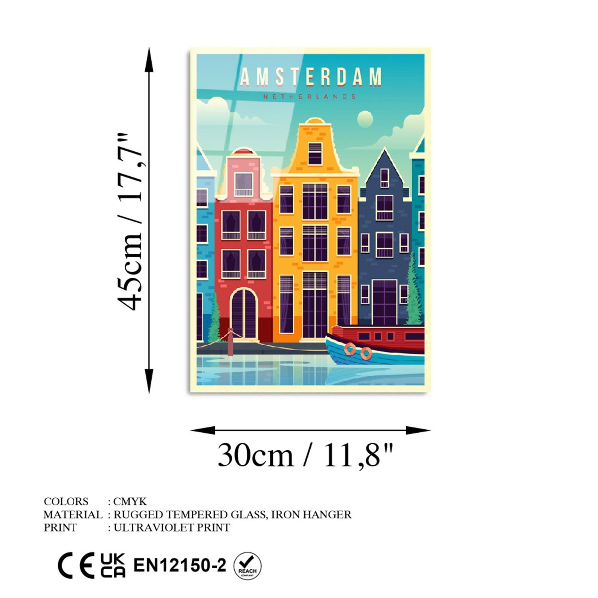 UV-1028 Baskılı Cam Dikdörtgen Duvar Tablosu | ByLamp