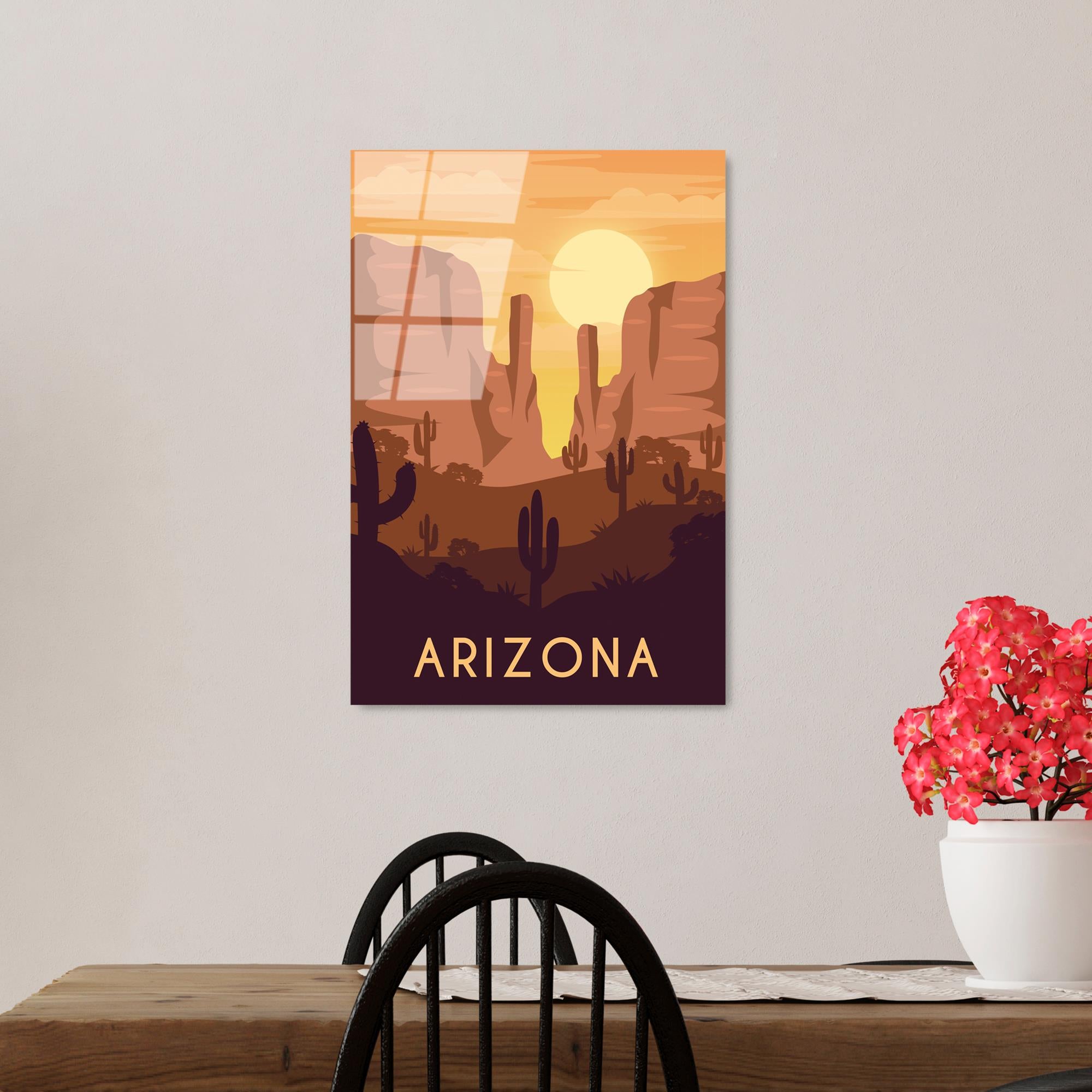 UV-1030 Baskılı Cam Dikdörtgen Duvar Tablosu | ByLamp