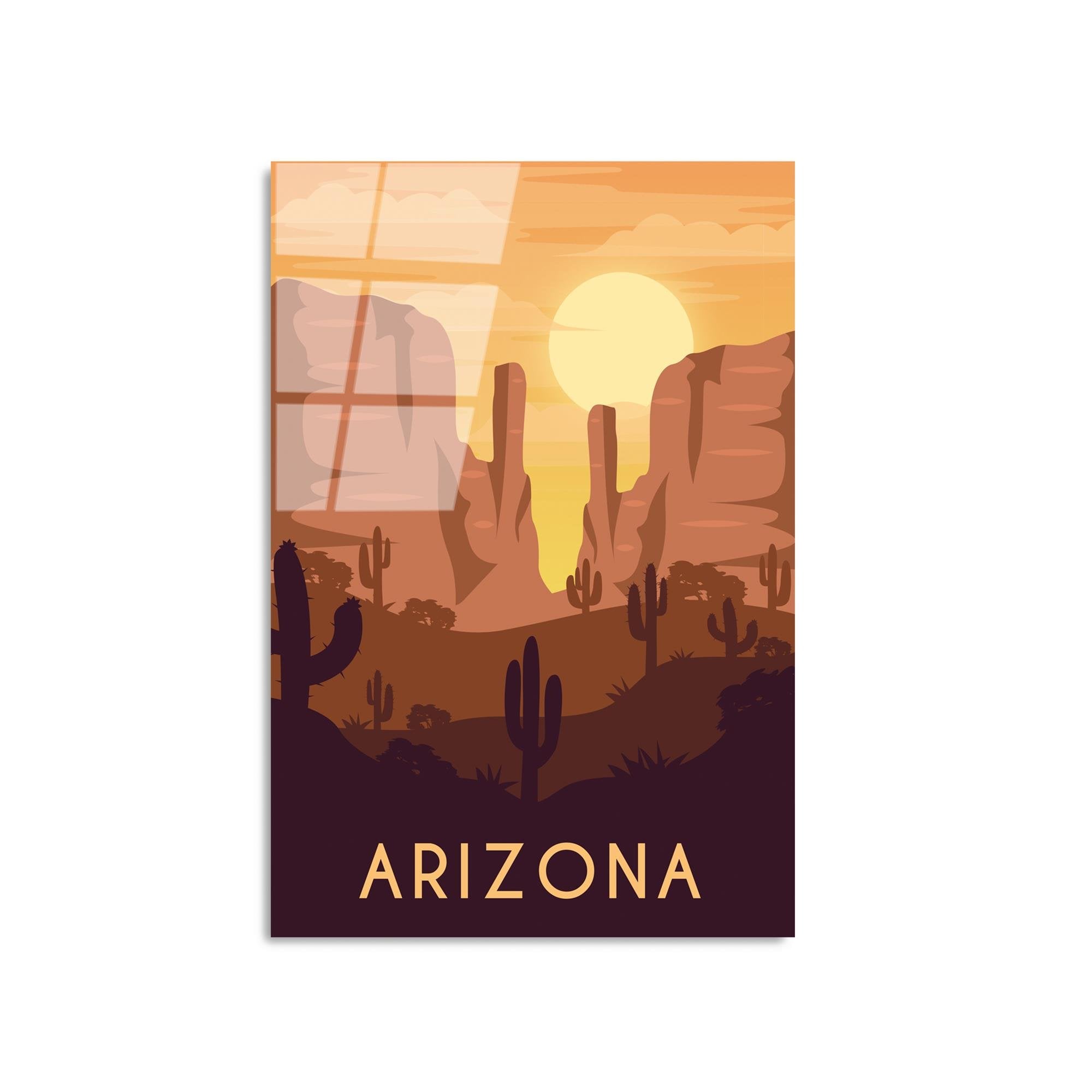 UV-1030 Baskılı Cam Dikdörtgen Duvar Tablosu | ByLamp