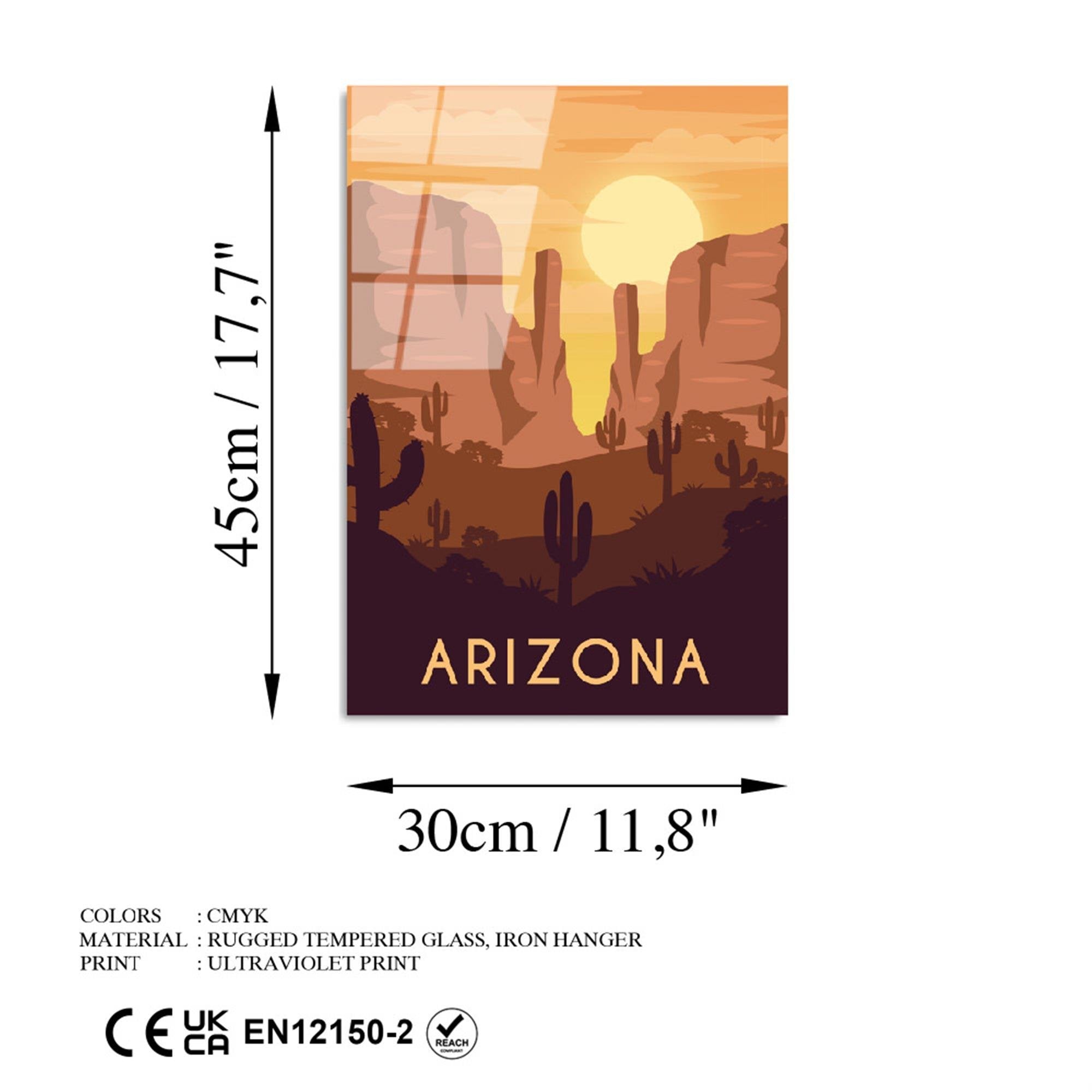 UV-1030 Baskılı Cam Dikdörtgen Duvar Tablosu | ByLamp