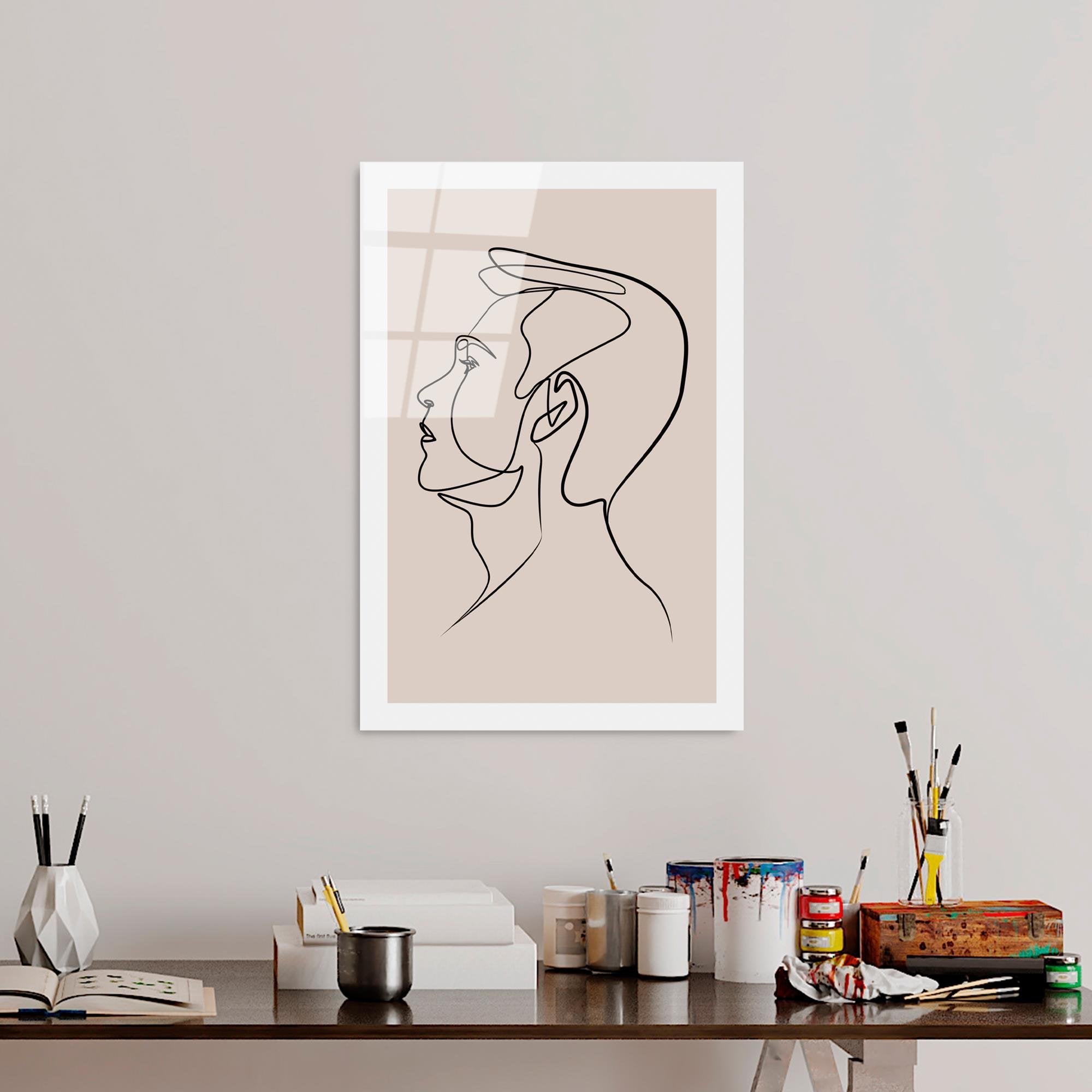 UV-1033 Baskılı Cam Dikdörtgen Duvar Tablosu | ByLamp