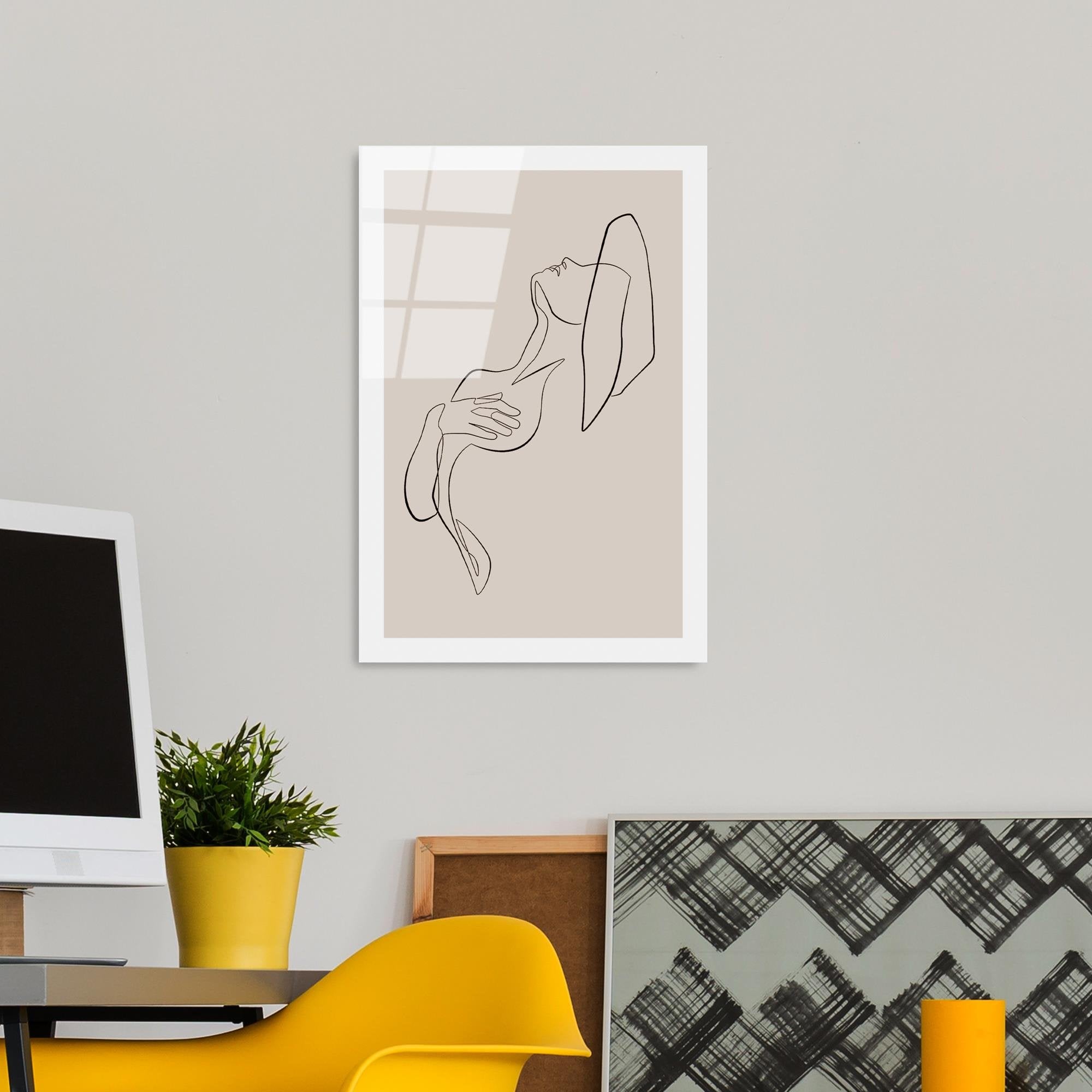 UV-1037 Baskılı Cam Dikdörtgen Duvar Tablosu | ByLamp