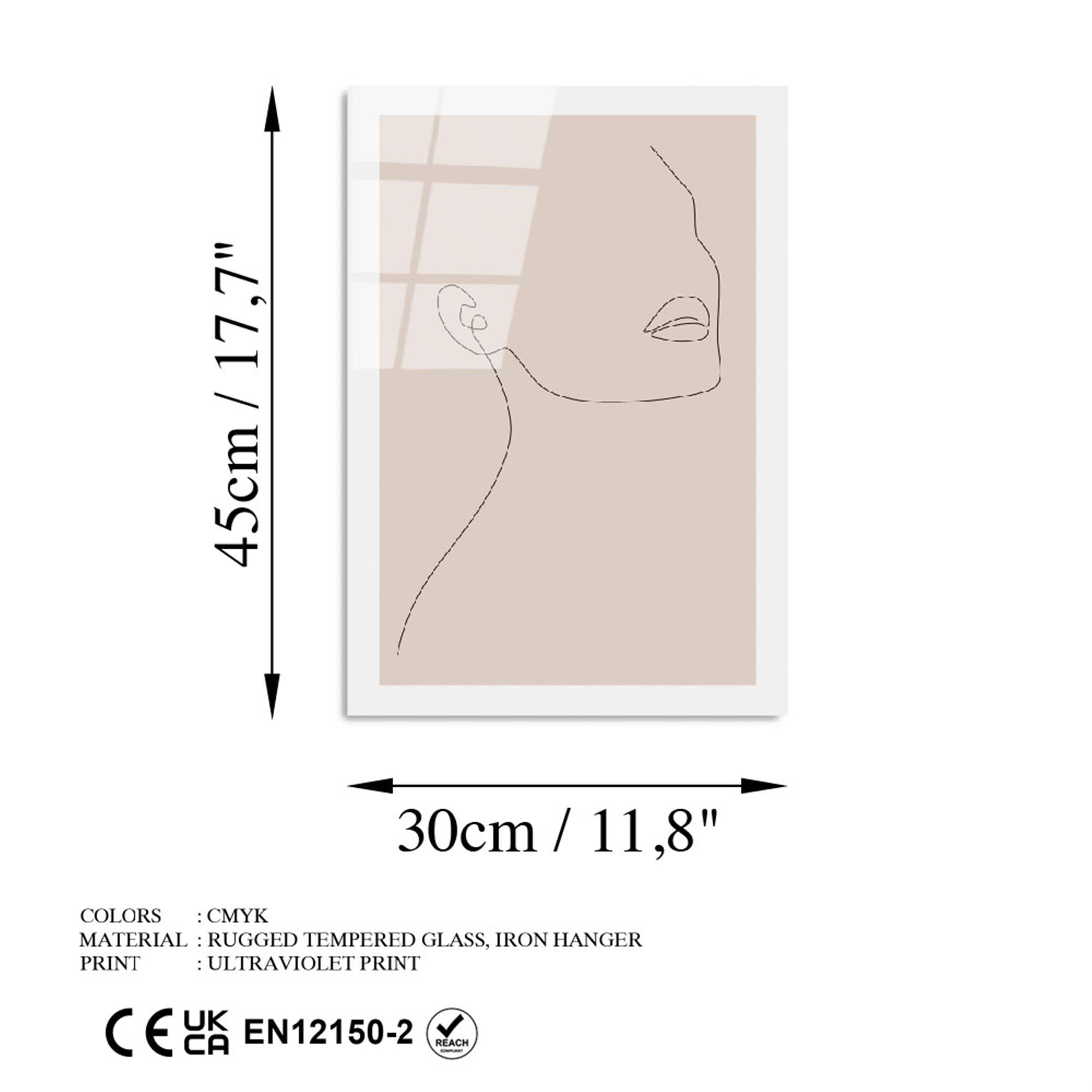 UV-1039 Baskılı Cam Dikdörtgen Duvar Tablosu | ByLamp