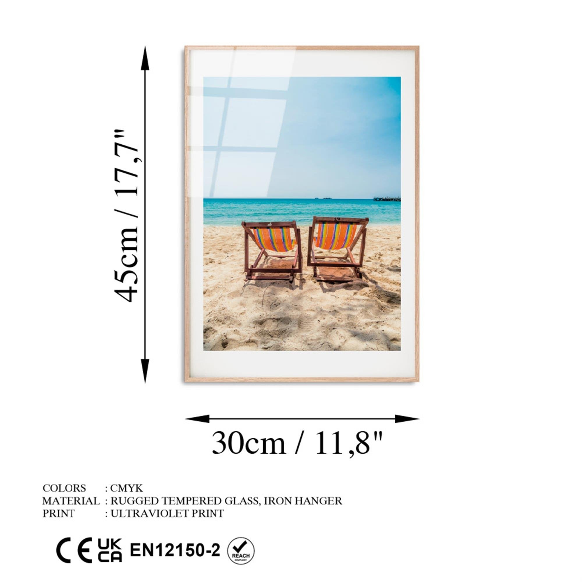 UV-1048 Baskılı Cam Dikdörtgen Duvar Tablosu | ByLamp