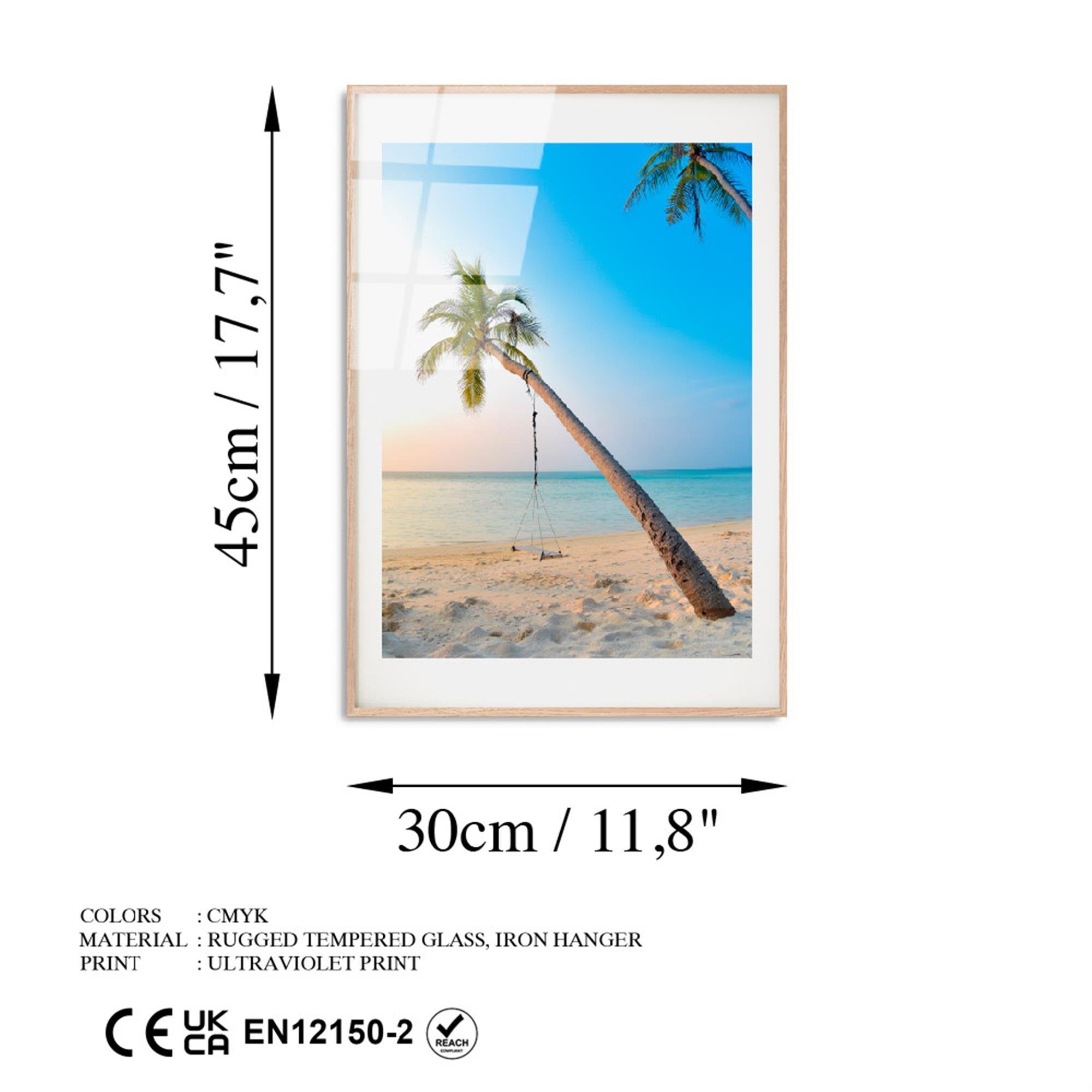 UV-1053 Baskılı Cam Dikdörtgen Duvar Tablosu | ByLamp