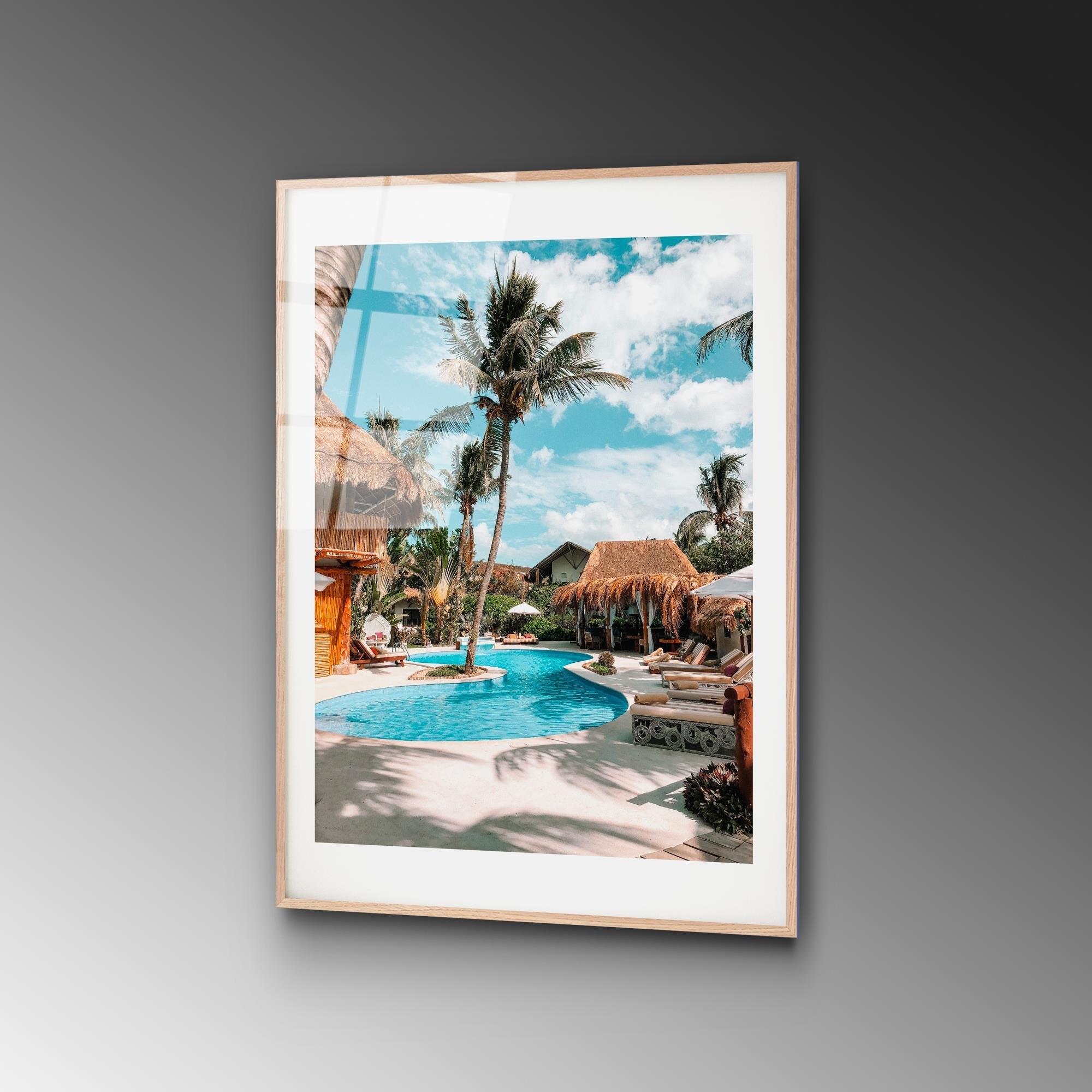 UV-1058 Baskılı Cam Dikdörtgen Duvar Tablosu | ByLamp