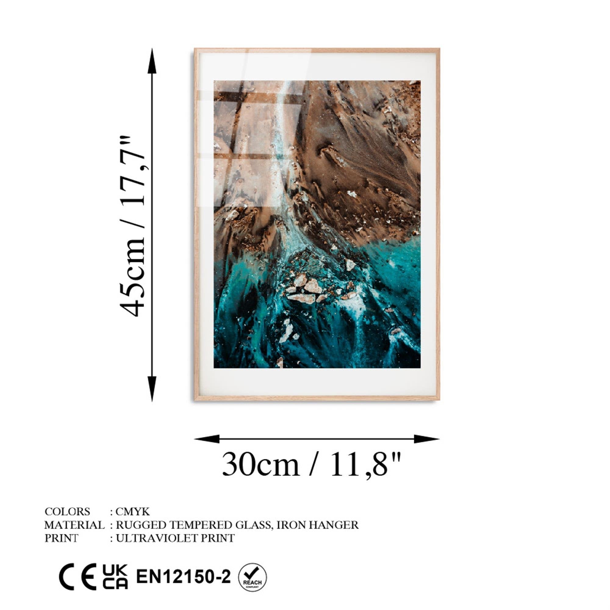 UV-1061 Baskılı Cam Dikdörtgen Duvar Tablosu | ByLamp