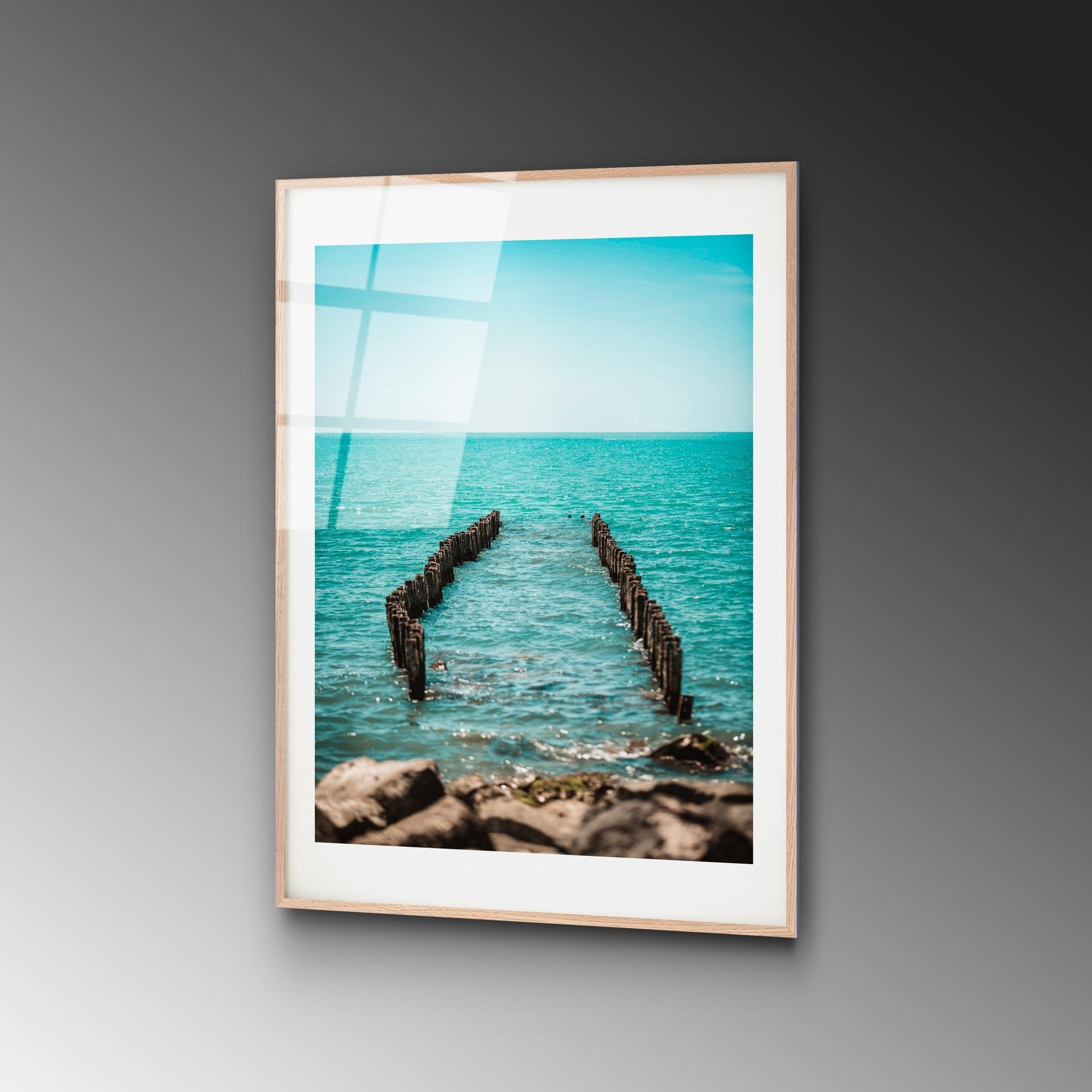 UV-1064 Baskılı Cam Dikdörtgen Duvar Tablosu | ByLamp