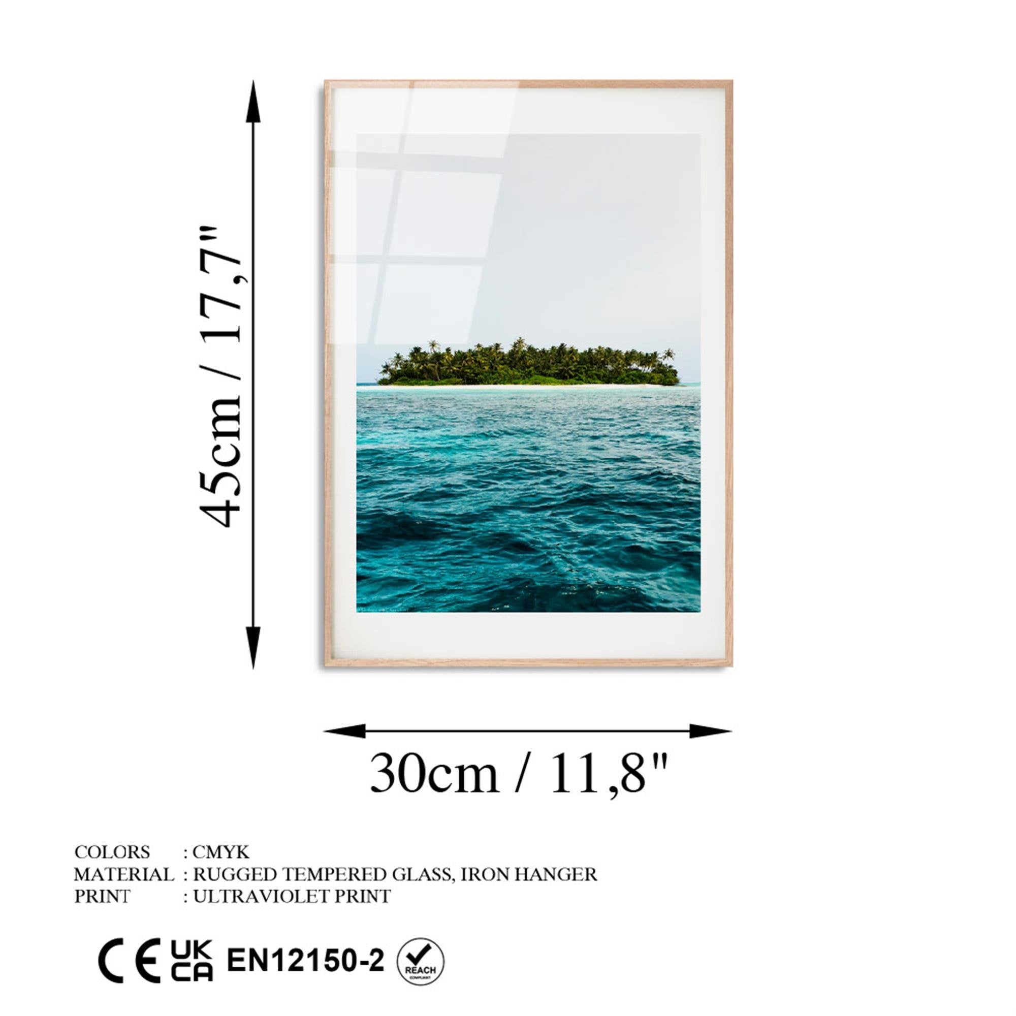 UV-1065 Baskılı Cam Dikdörtgen Duvar Tablosu | ByLamp