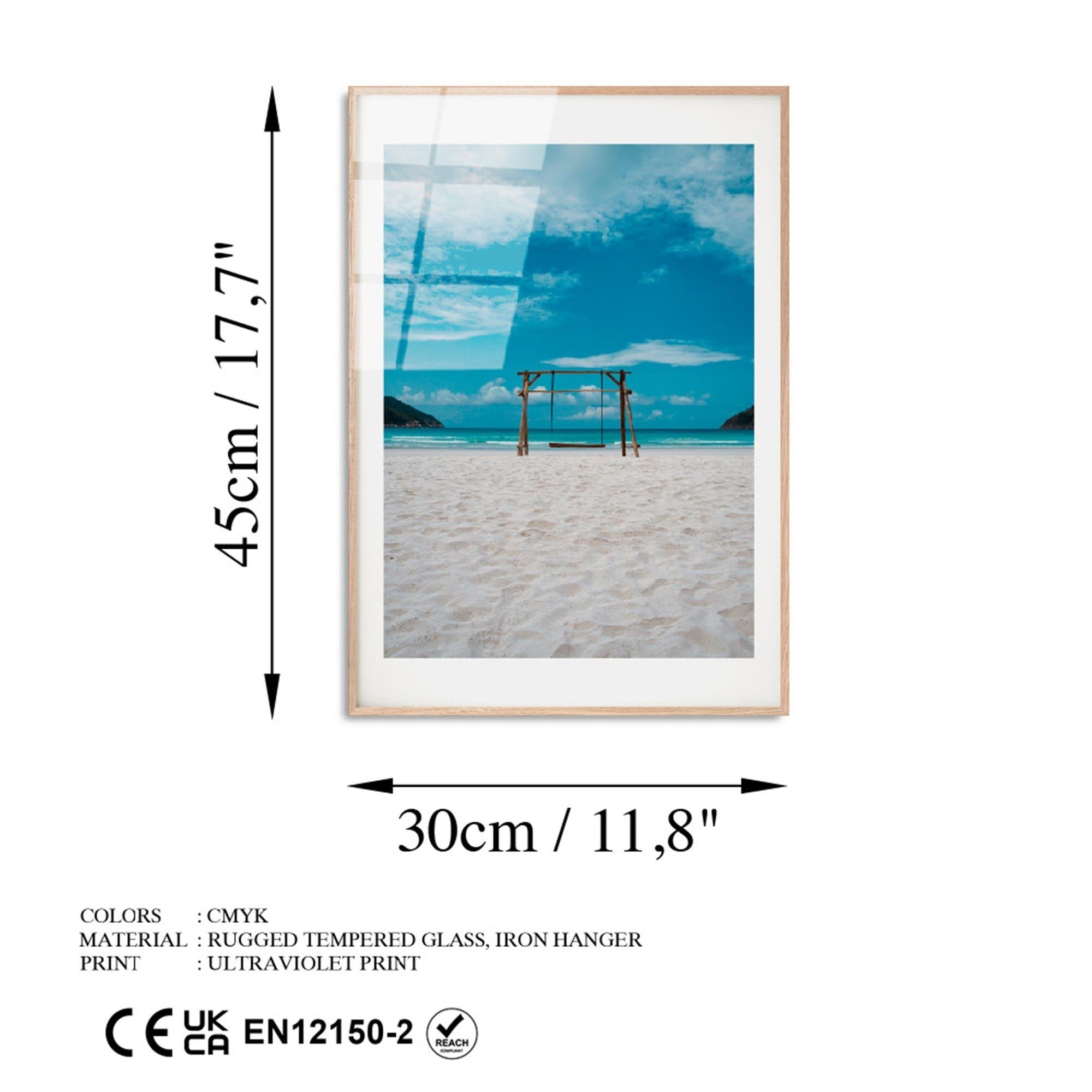 UV-1066 Baskılı Cam Dikdörtgen Duvar Tablosu | ByLamp