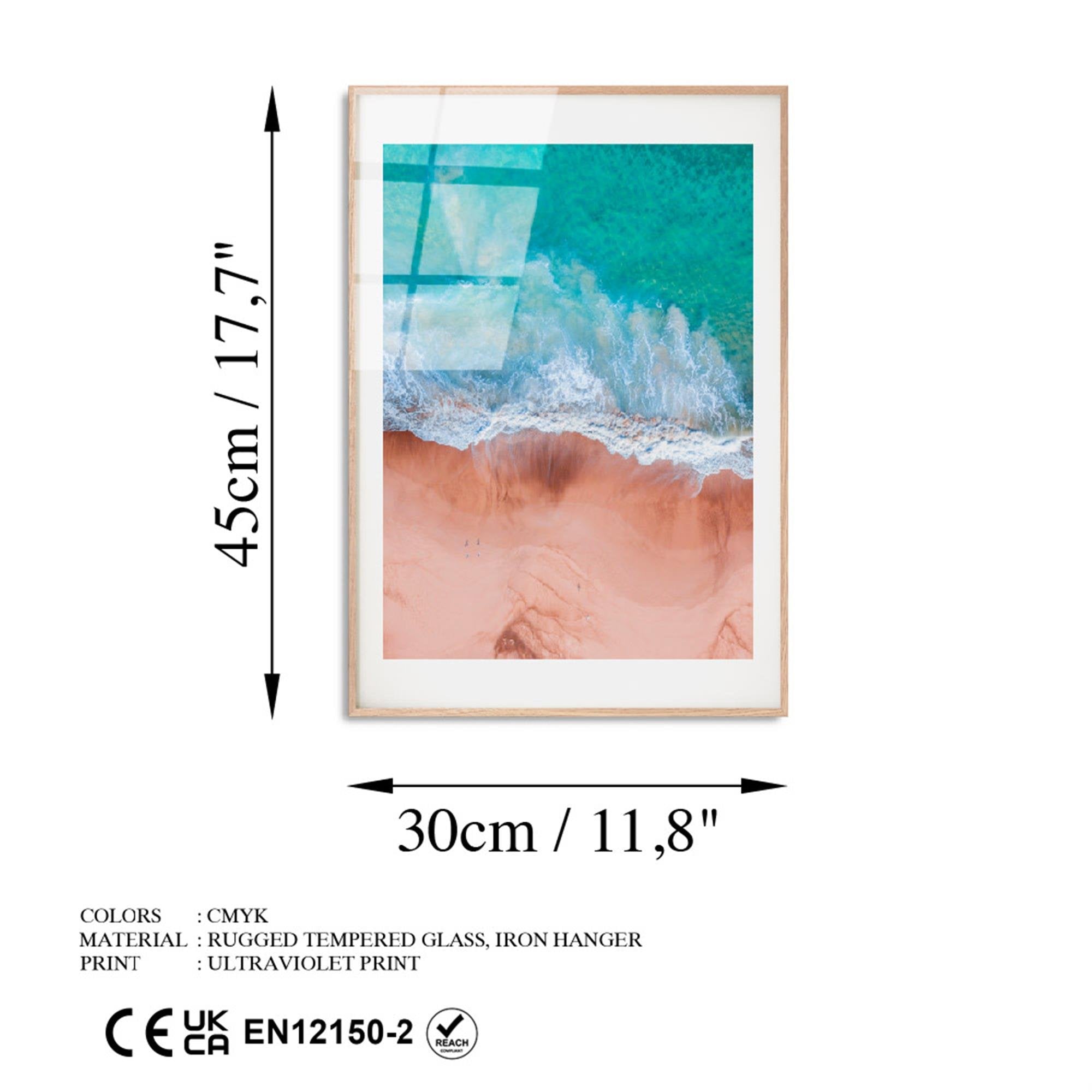 UV-1069 Baskılı Cam Dikdörtgen Duvar Tablosu | ByLamp