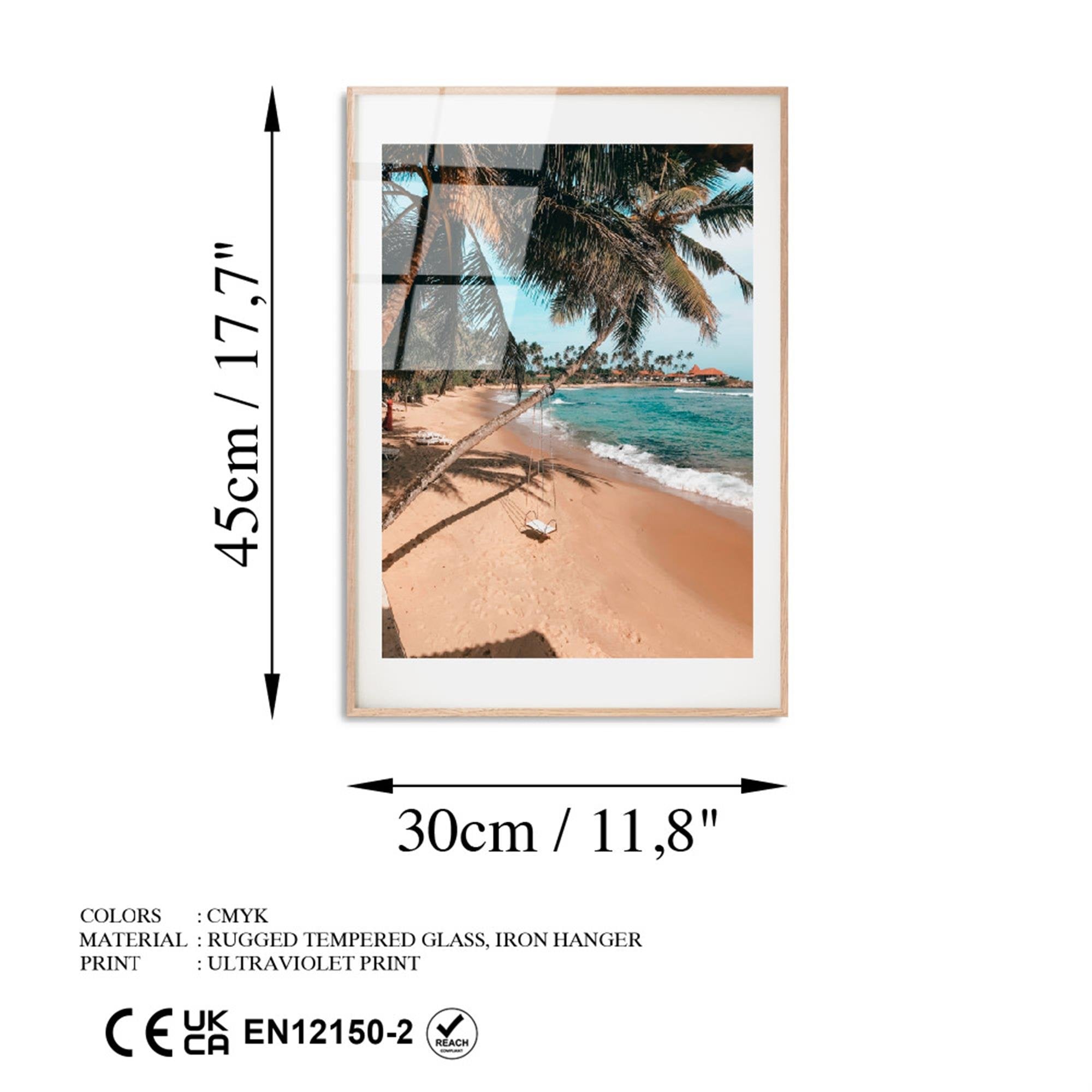 UV-1071 Baskılı Cam Dikdörtgen Duvar Tablosu | ByLamp