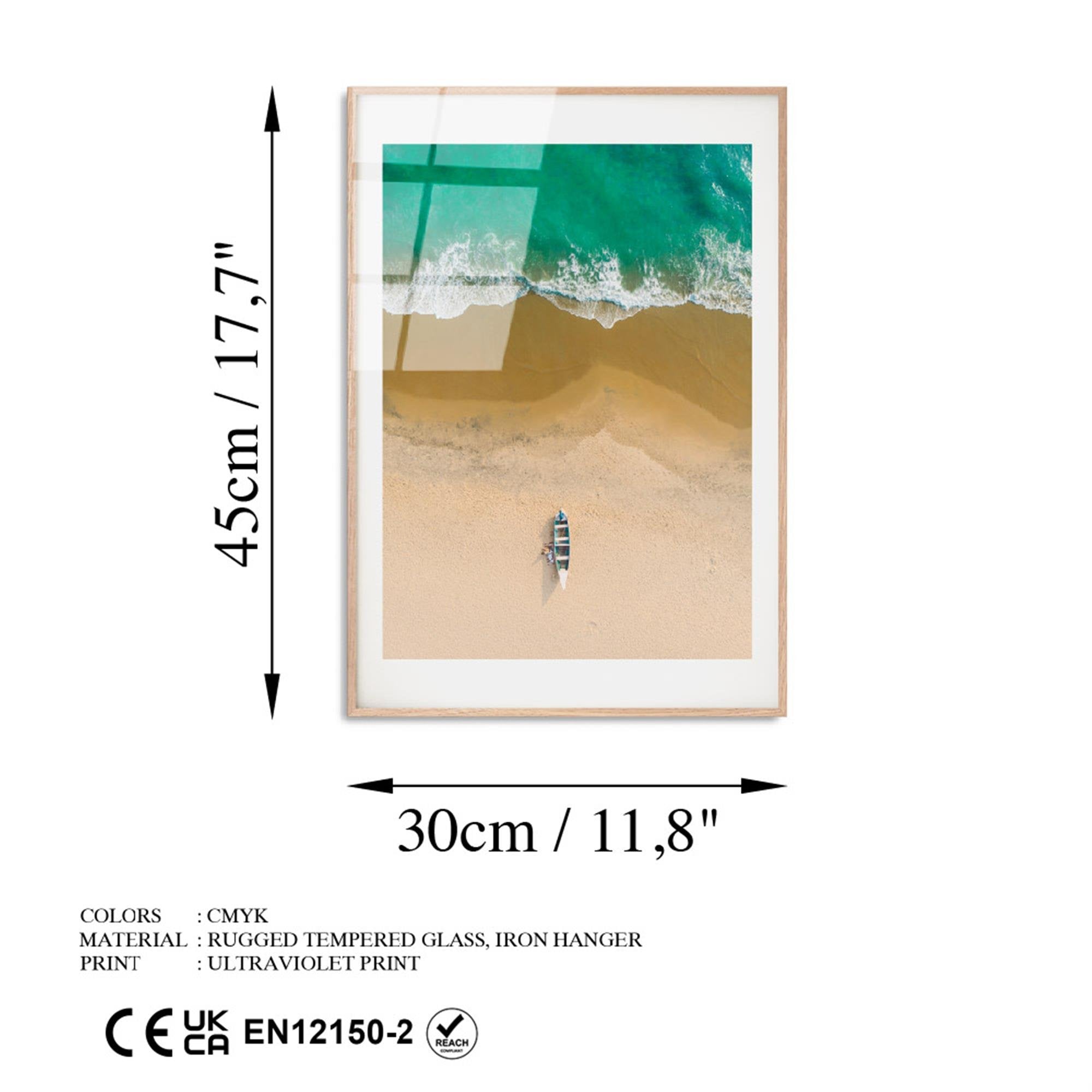 UV-1072 Baskılı Cam Dikdörtgen Duvar Tablosu | ByLamp