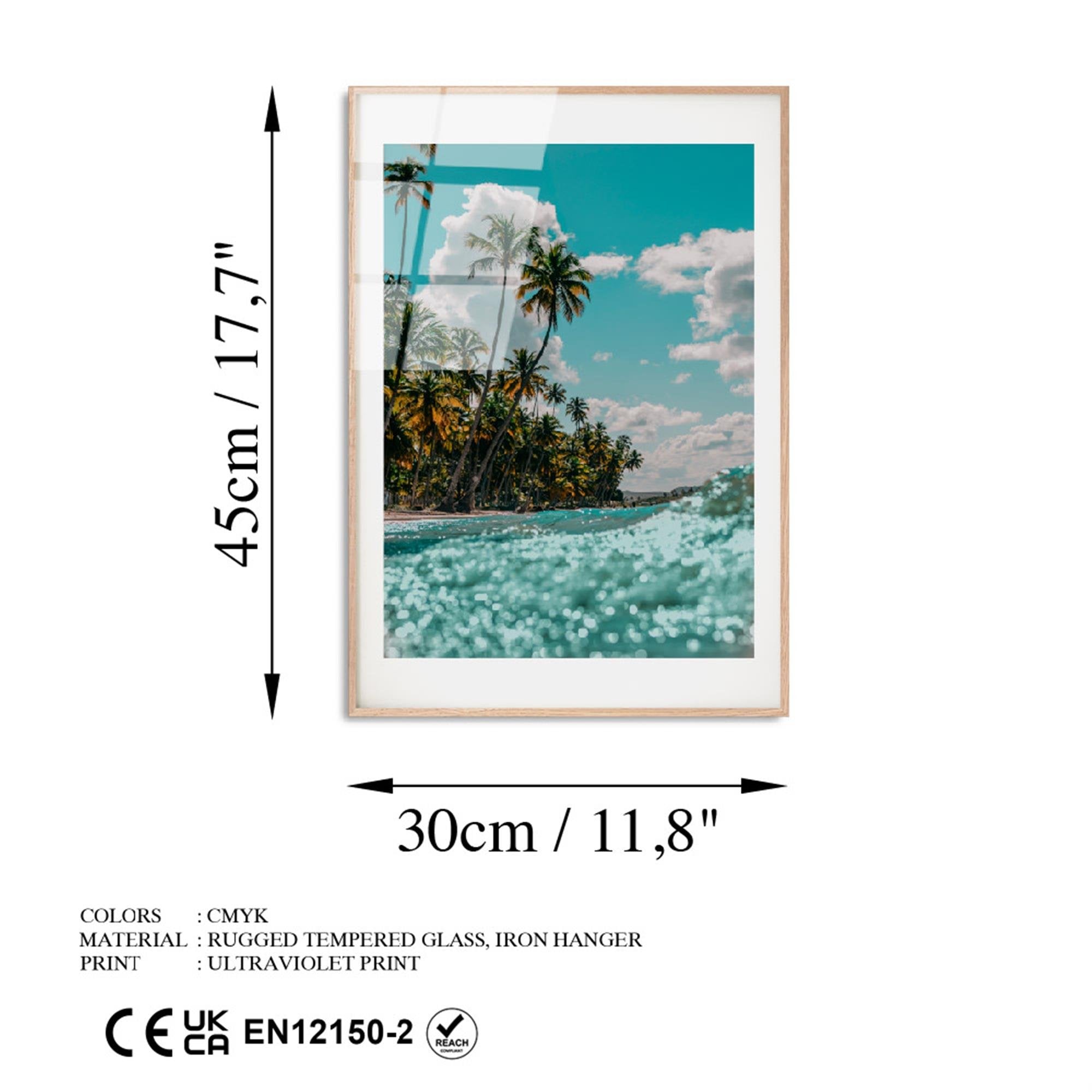 UV-1074 Baskılı Cam Dikdörtgen Duvar Tablosu | ByLamp