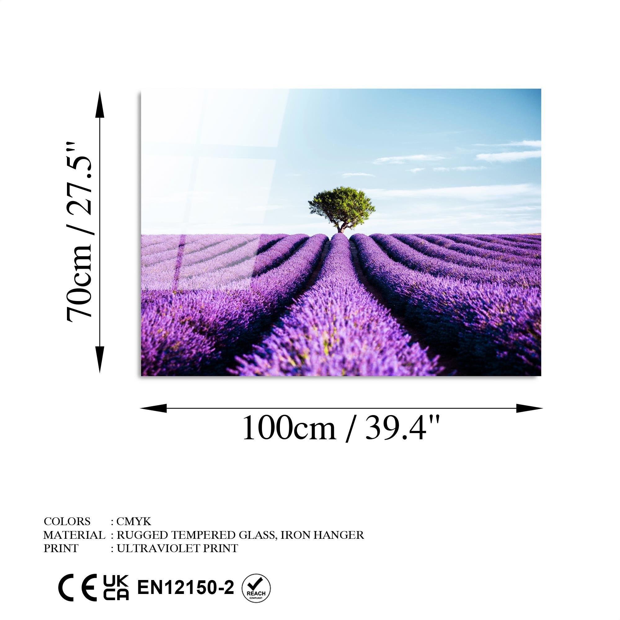 UV-107 Baskılı Cam Dikdörtgen Duvar Tablosu | ByLamp