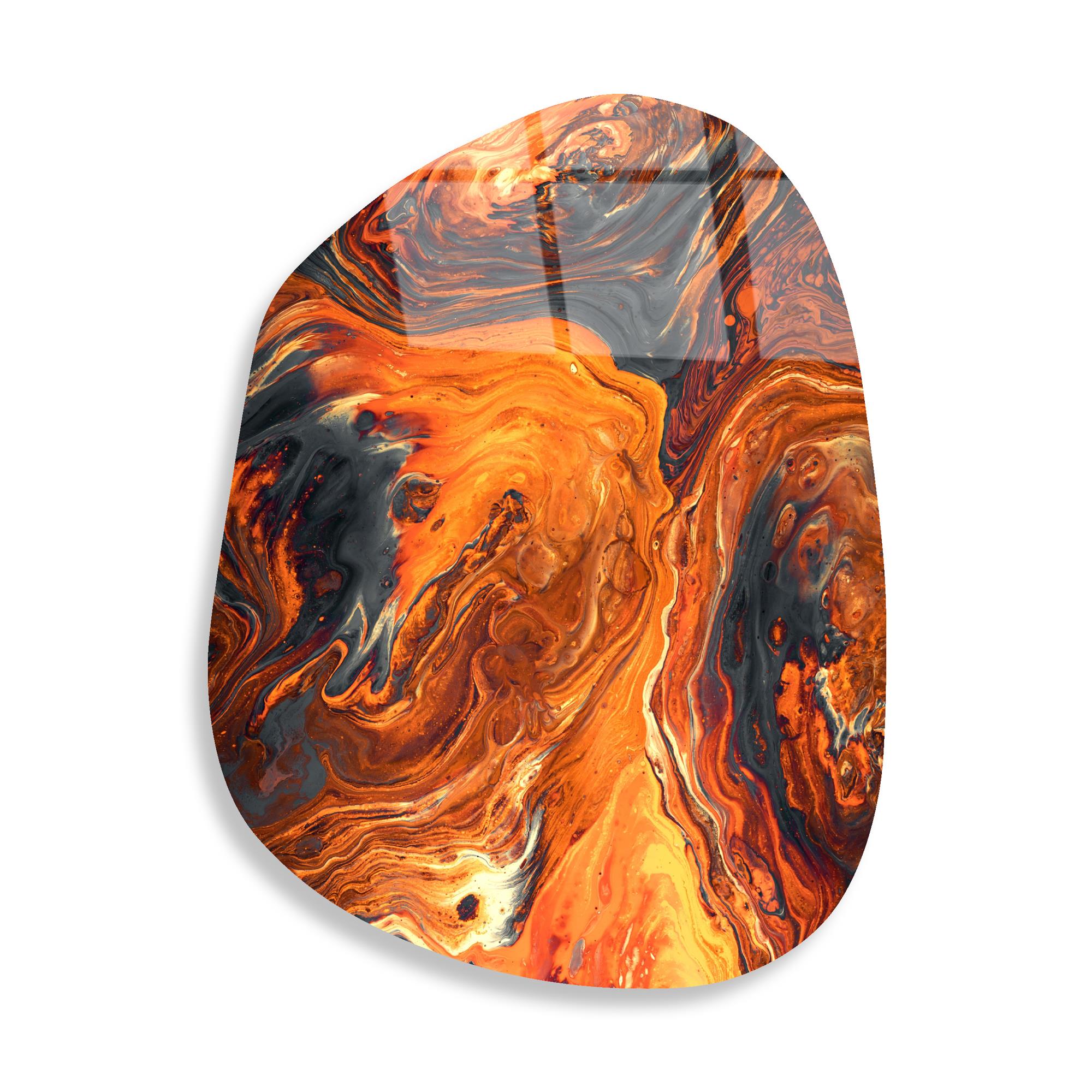 UV-1082 Baskılı Cam Amorf Duvar Tablosu | ByLamp